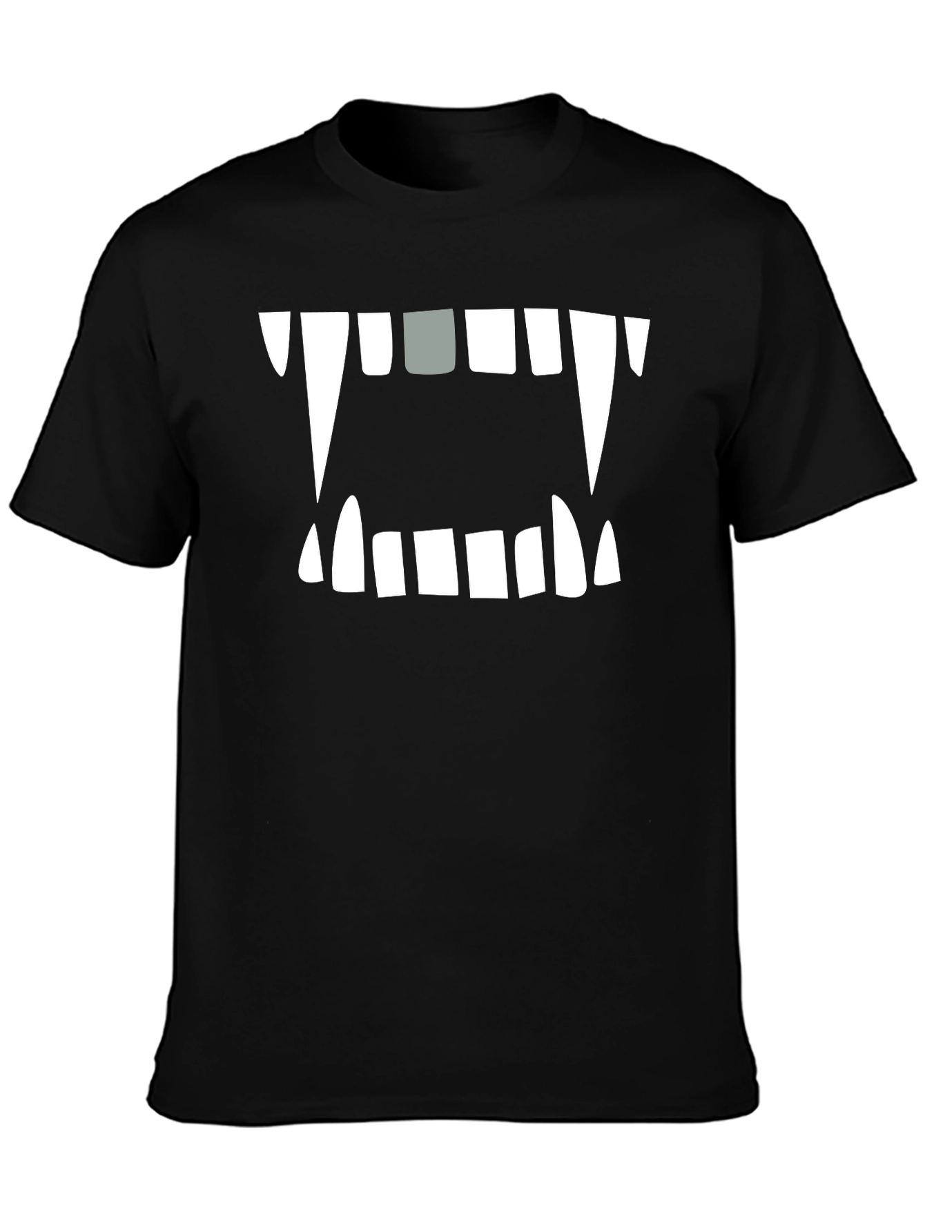 Monster Mouth Graphic Tee - Black Cotton Blend