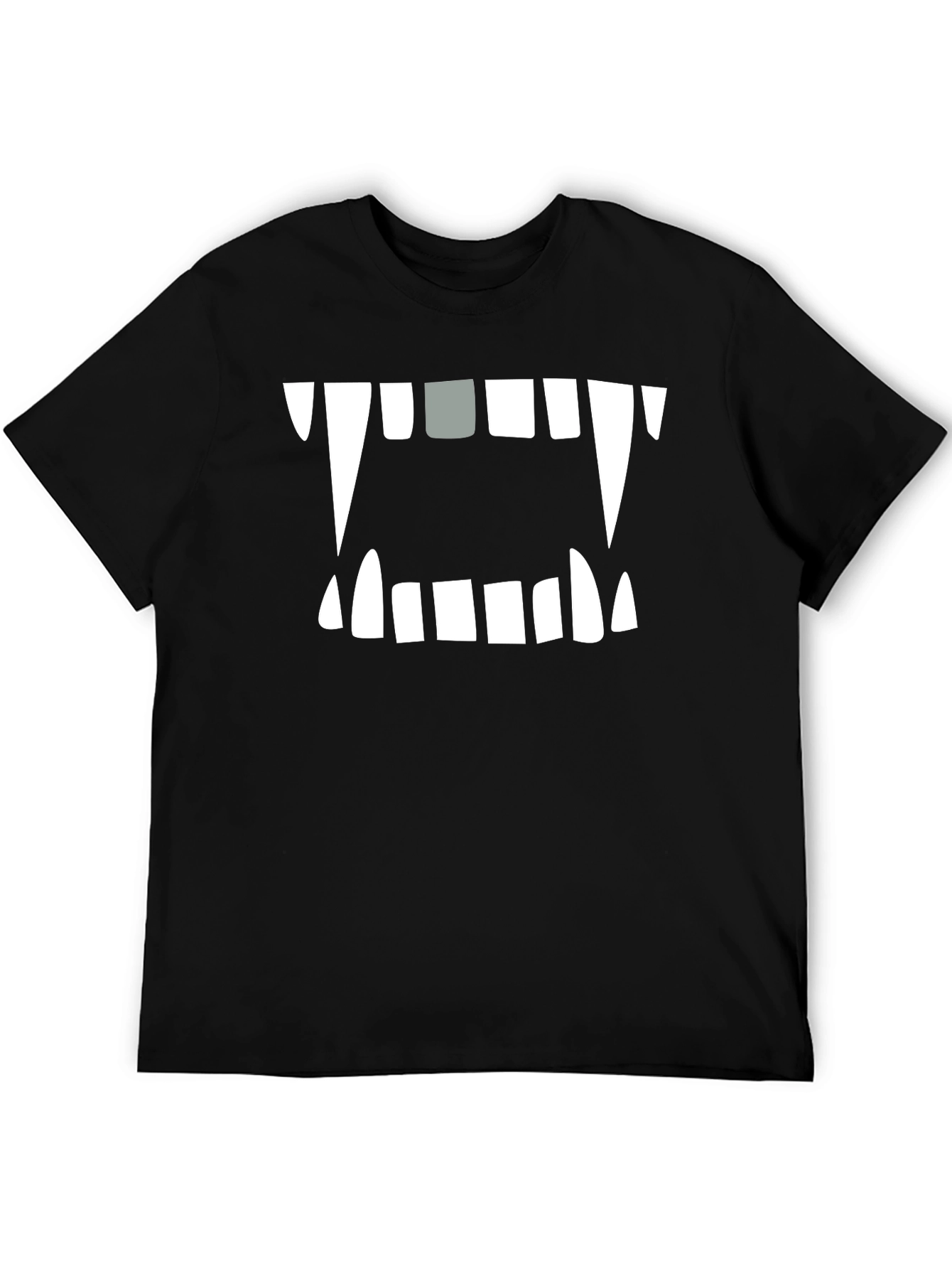 Monster Mouth Graphic Tee - Black Cotton Blend