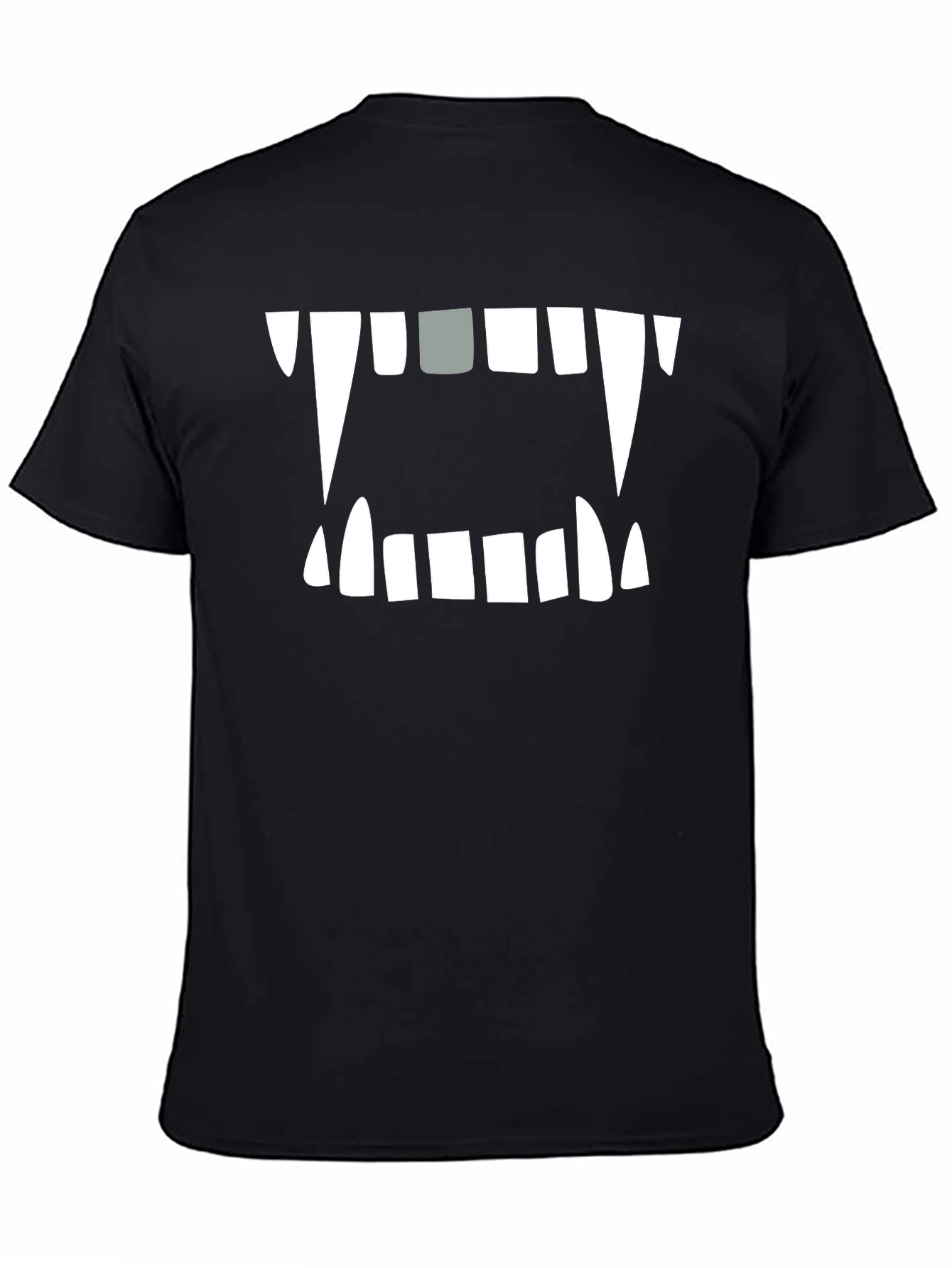 Monster Mouth Graphic Tee - Black Cotton Blend