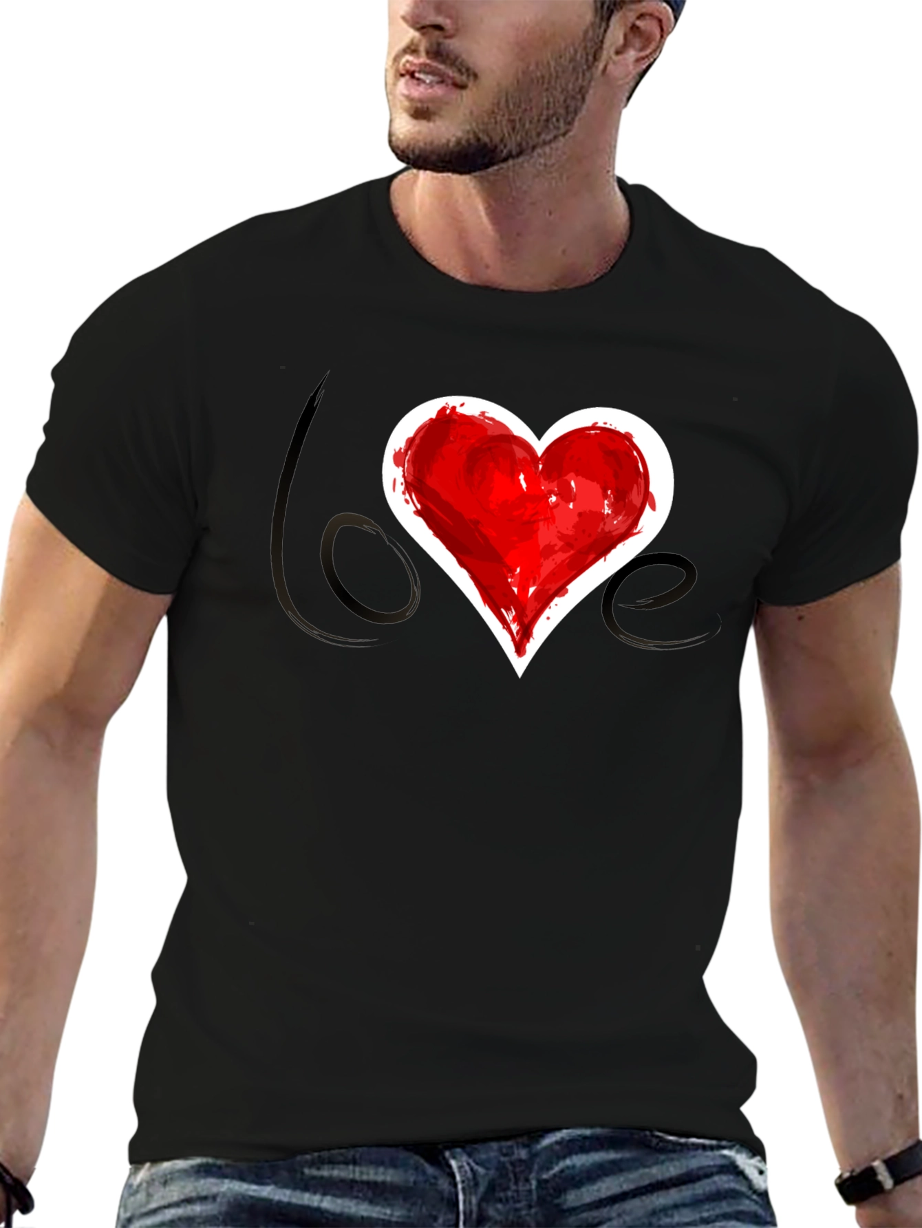 Love Heart T-Shirt - Stylish Graphic Tee