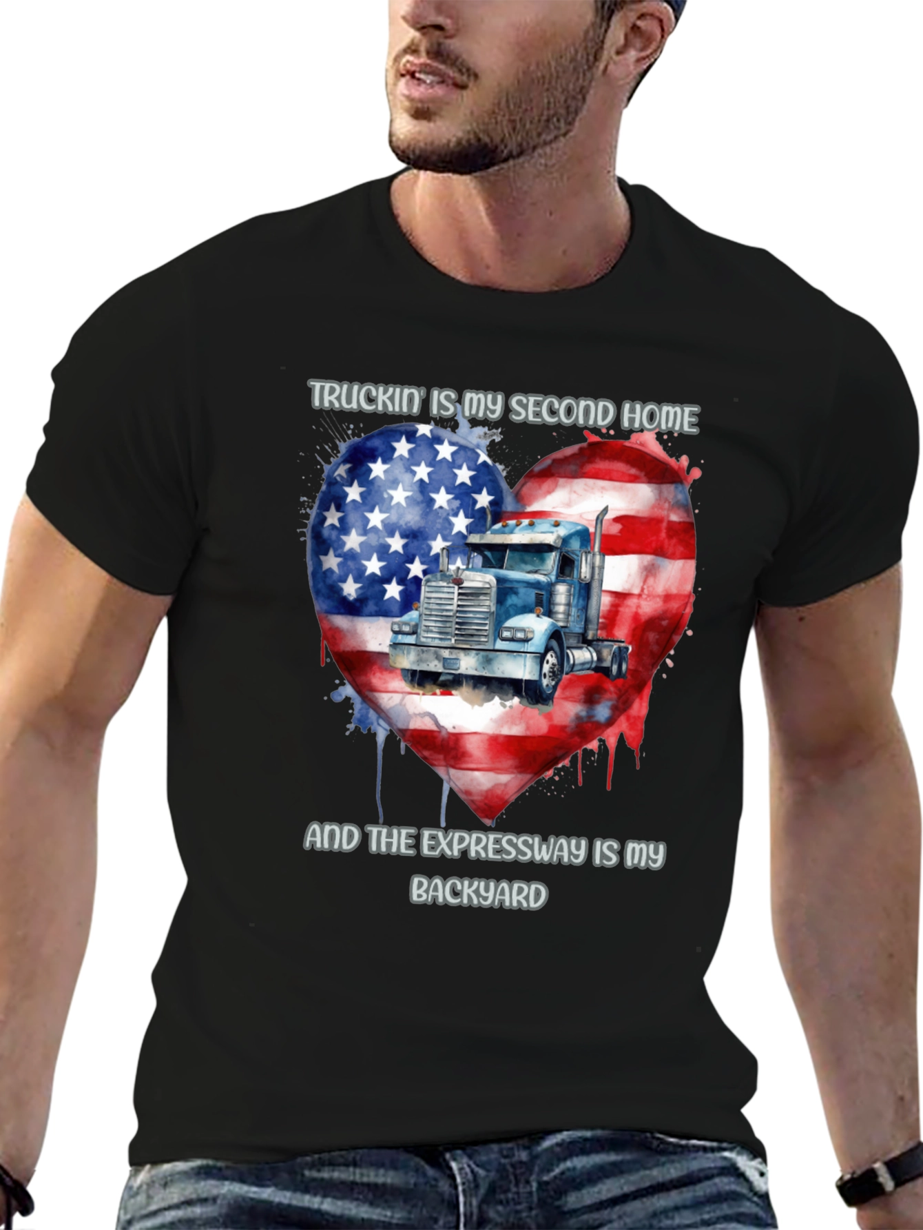 Truckin Home T-Shirt - American Pride