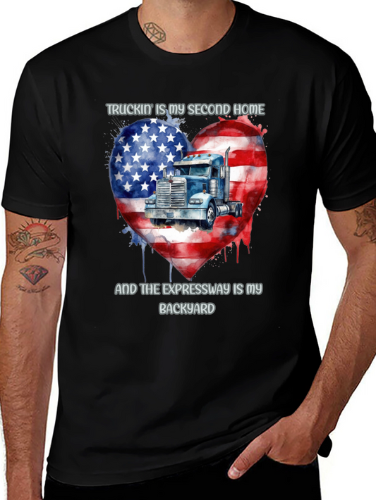 Truckin Home T-Shirt - American Pride