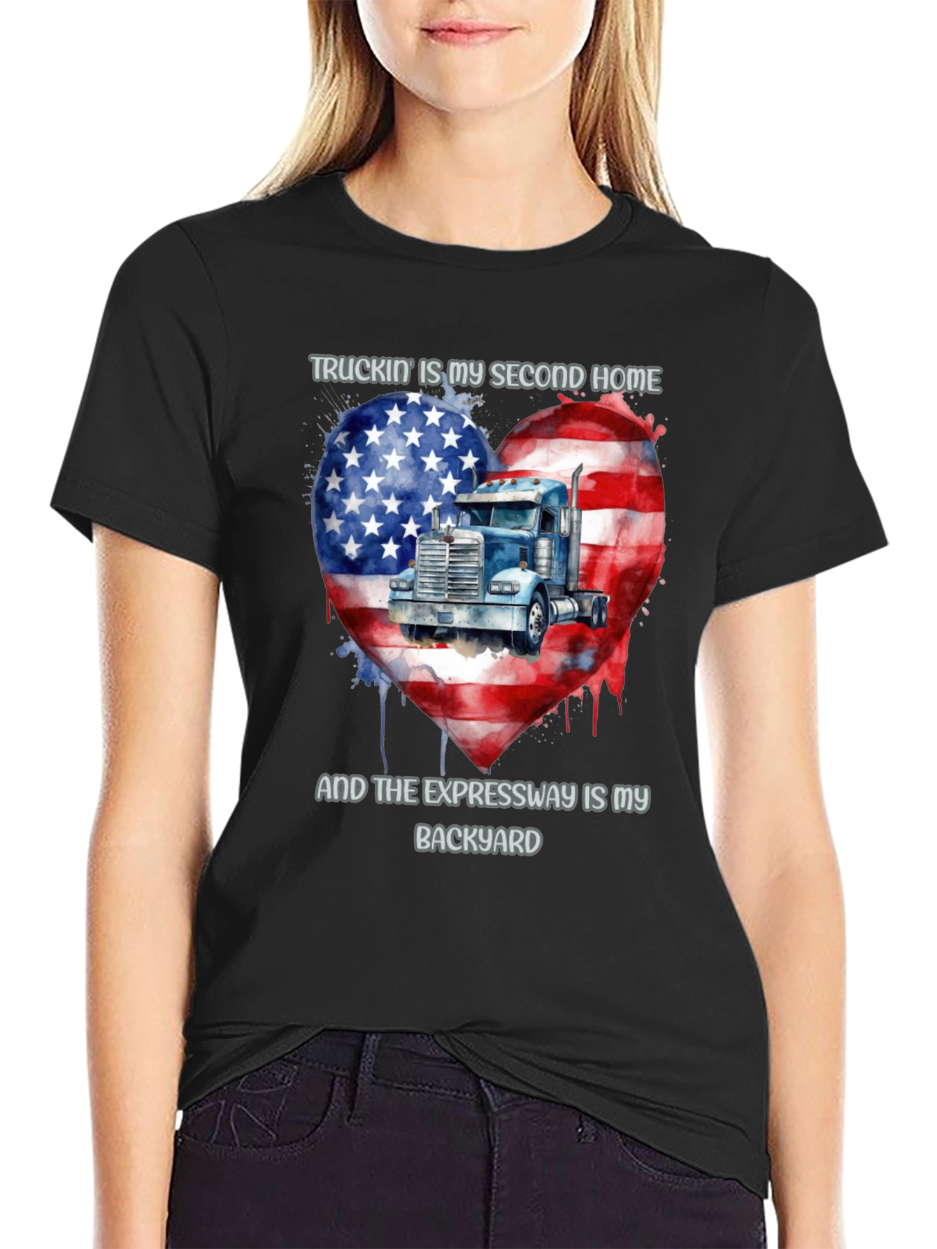 Truckin Home T-Shirt - American Pride