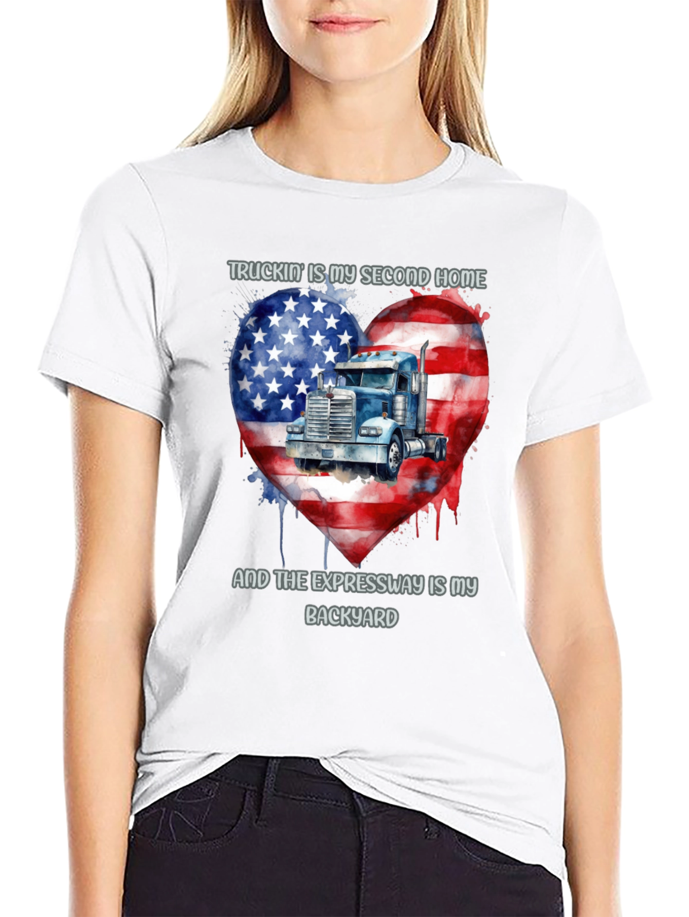 Truckin Home T-Shirt - American Pride