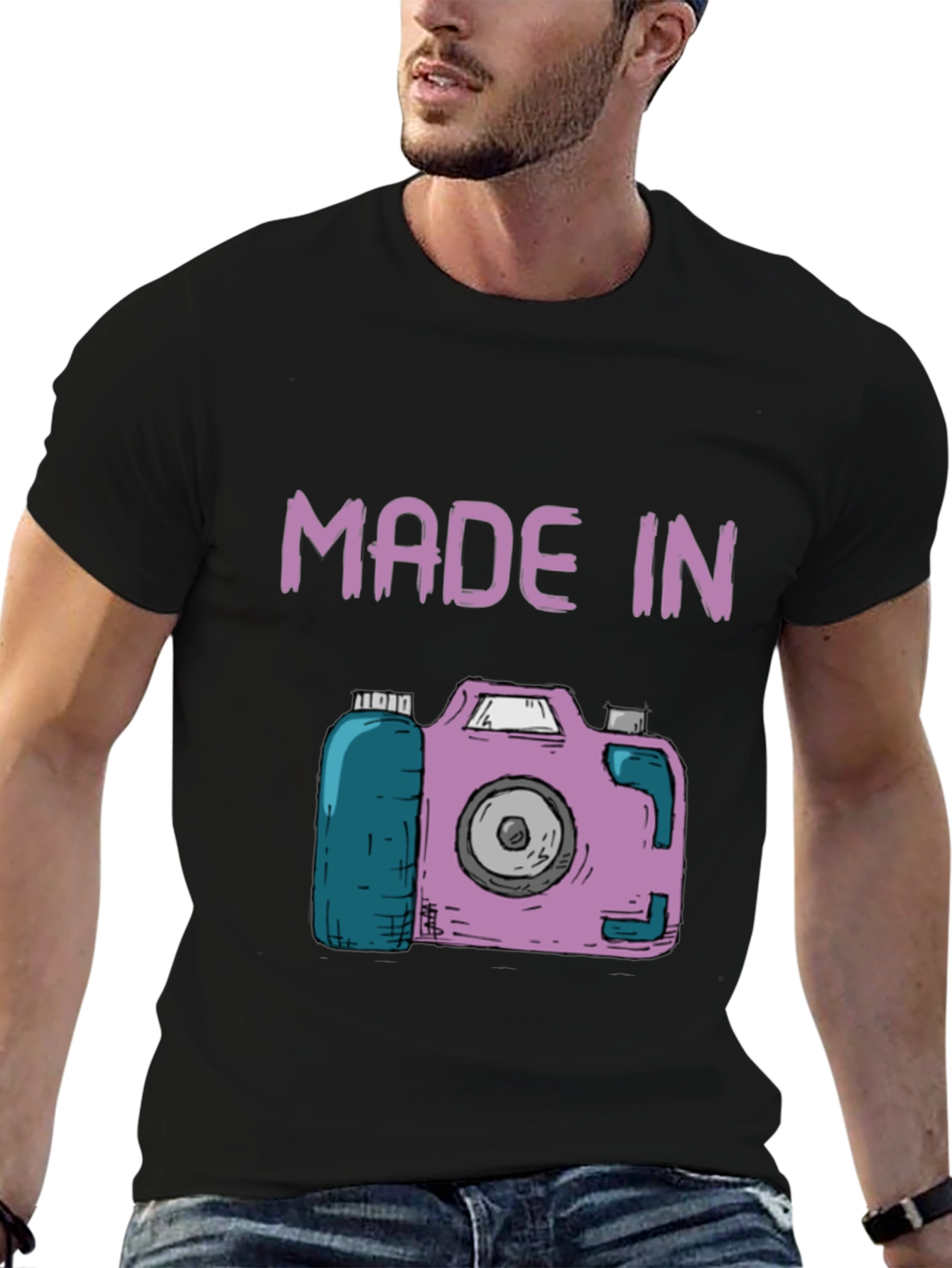 Camera Graphic T-Shirt - Unique Design Cool and Casual