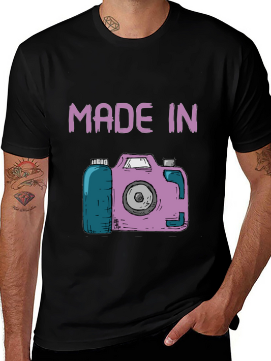 Camera Graphic T-Shirt - Unique Design Cool and Casual