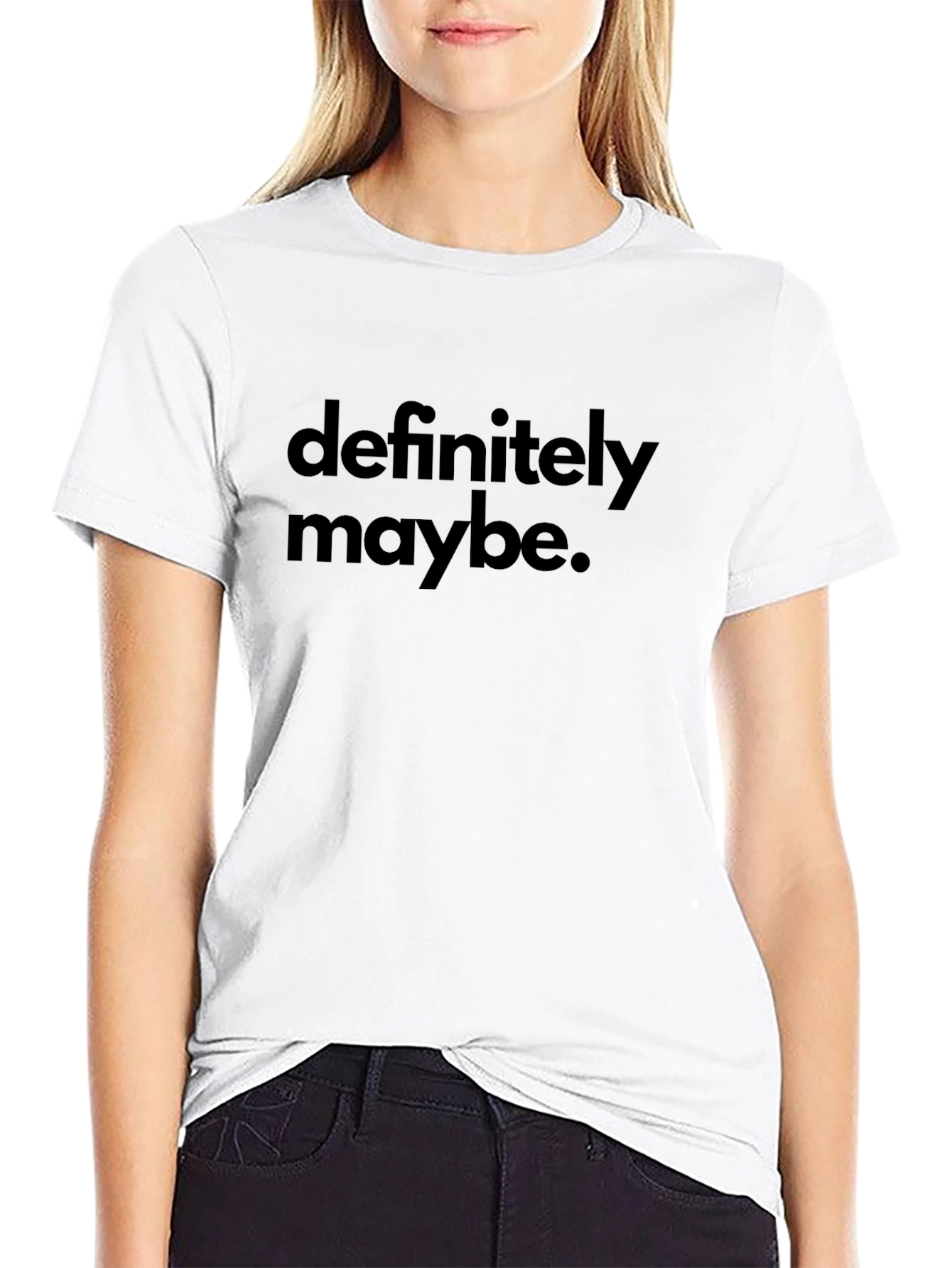 Definitely Maybe Graphic Tee - Casual Black T-Shirt