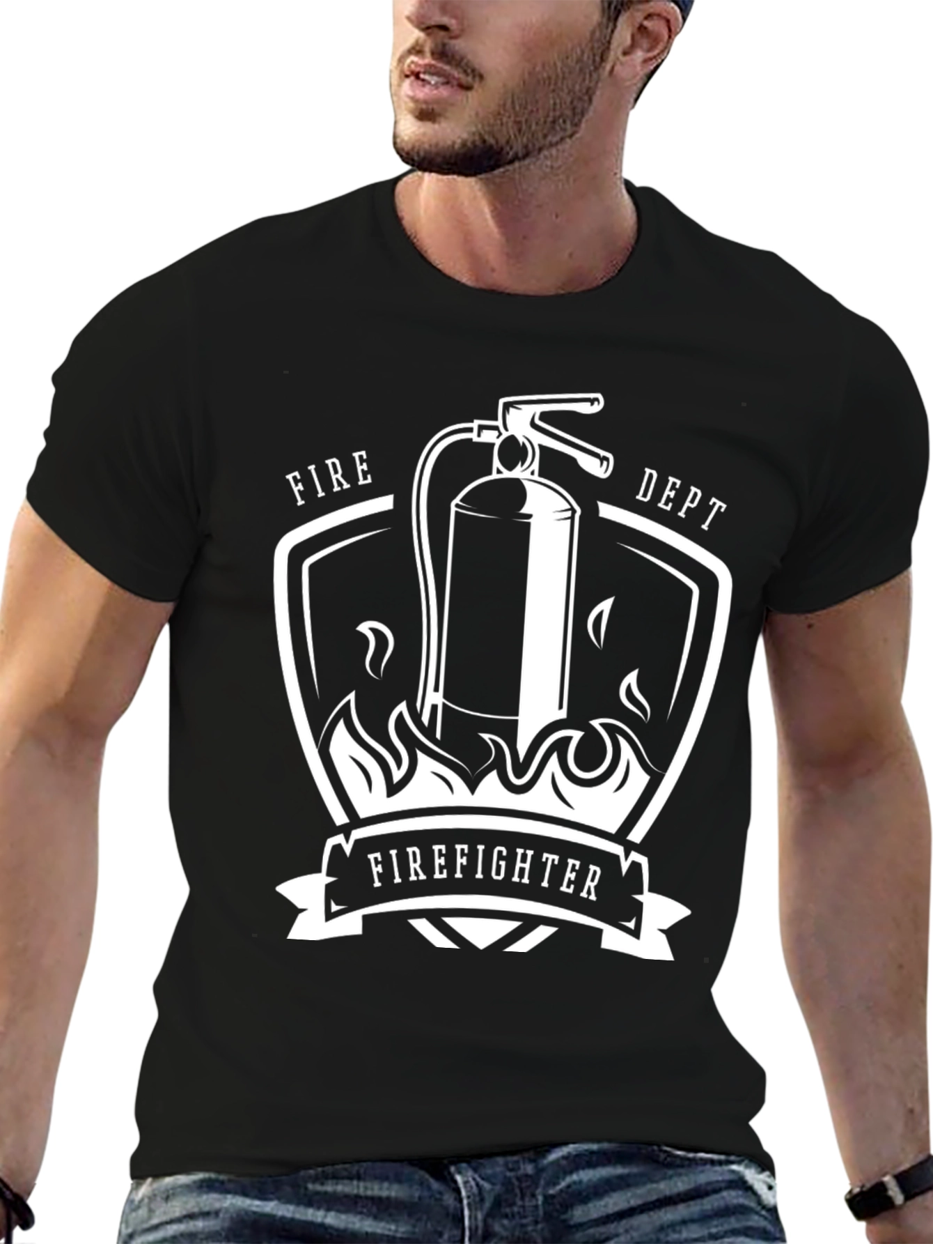 Firefighter T-Shirt - Fire Dept Design