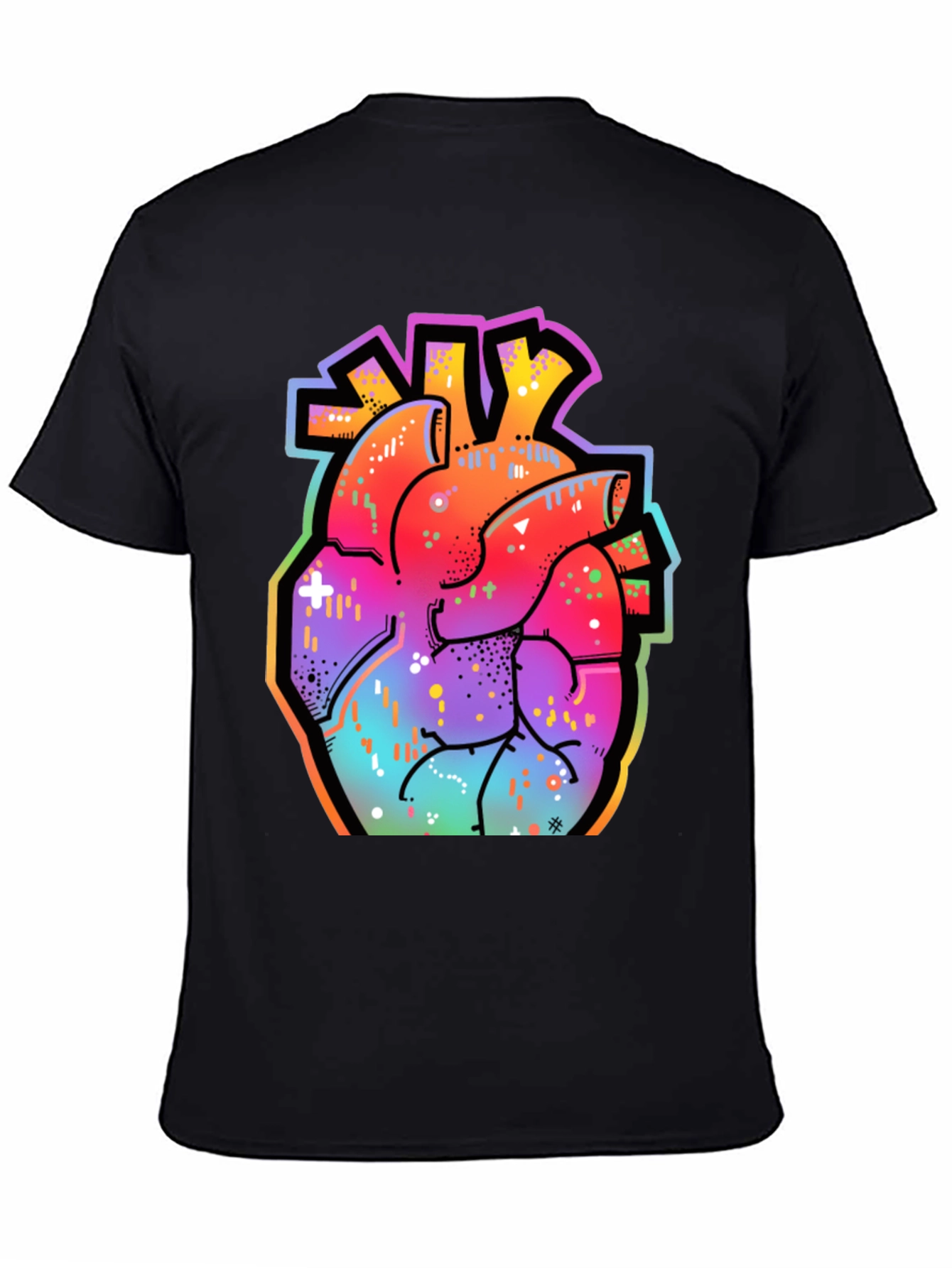 Vibrant Anatomical Heart Graphic Tee - Streetwear Style