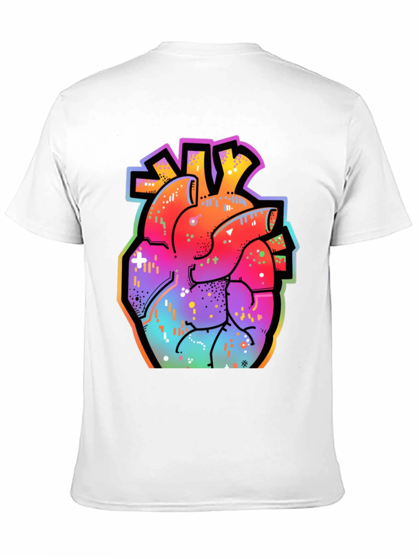 Vibrant Anatomical Heart Graphic Tee - Streetwear Style