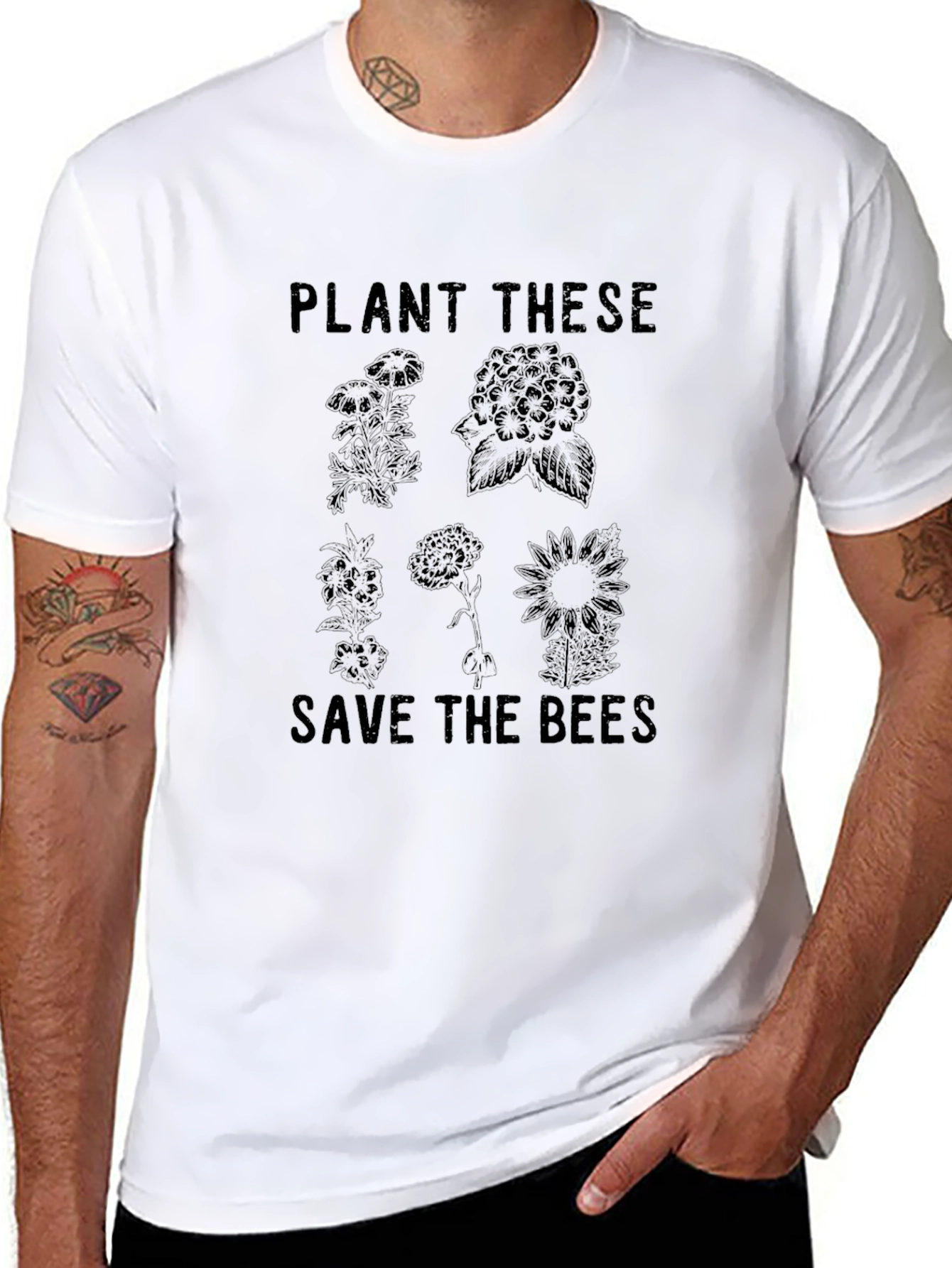 Plant These Save The Bees Graphic T-Shirt