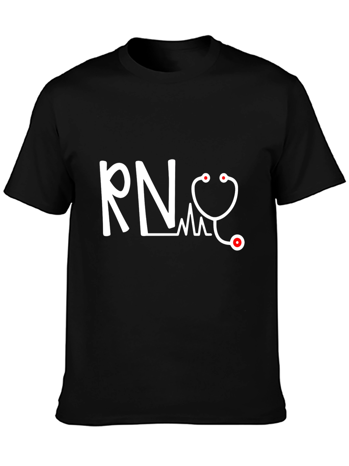 RN Stethoscope Graphic Tee - Medical Professional T-Shirt