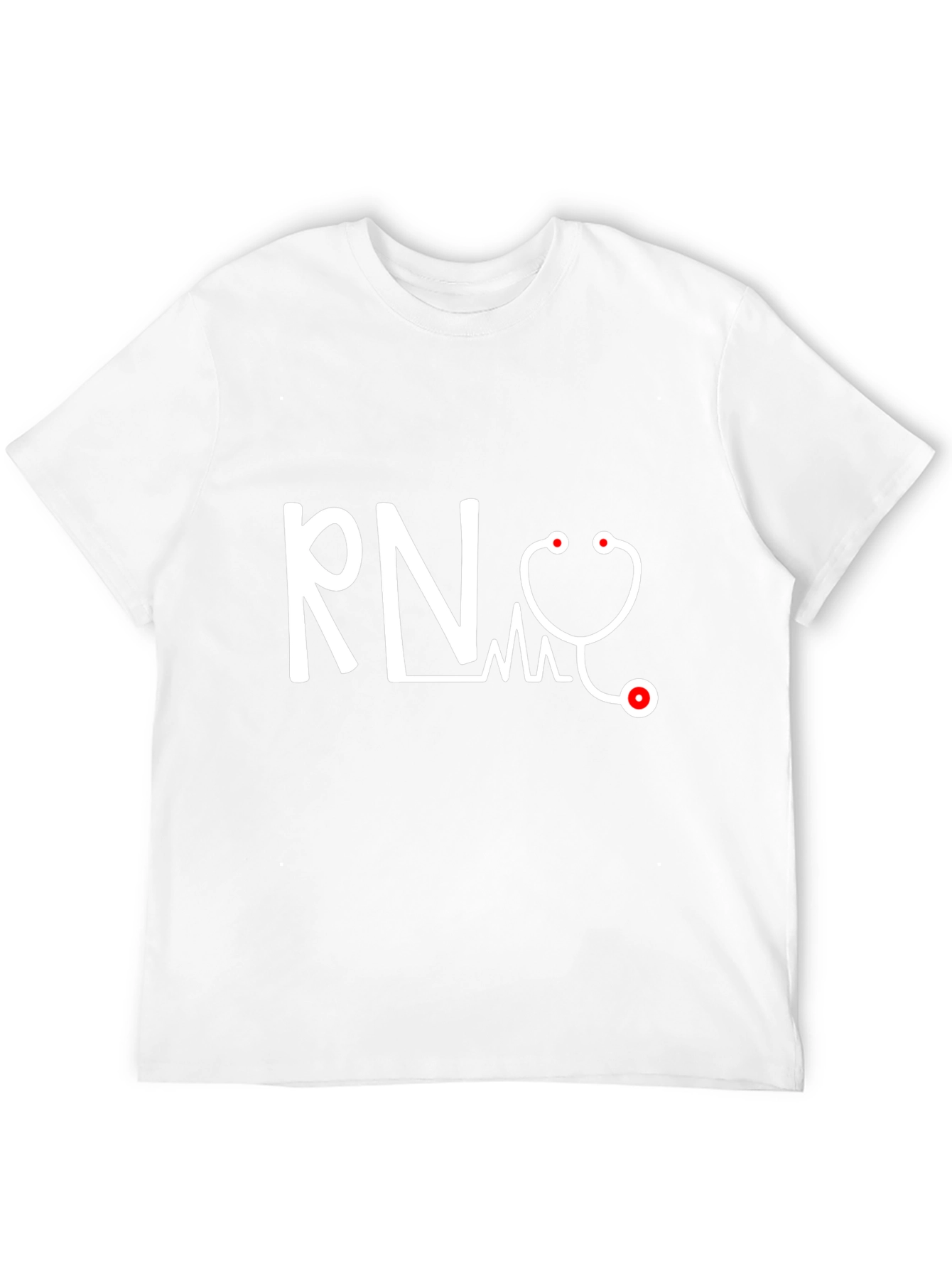 RN Stethoscope Graphic Tee - Medical Professional T-Shirt