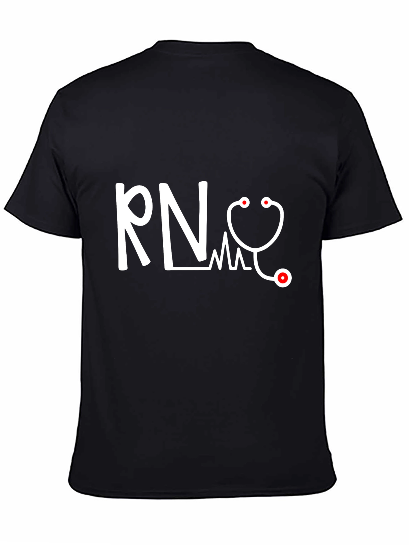 RN Stethoscope Graphic Tee - Medical Professional T-Shirt