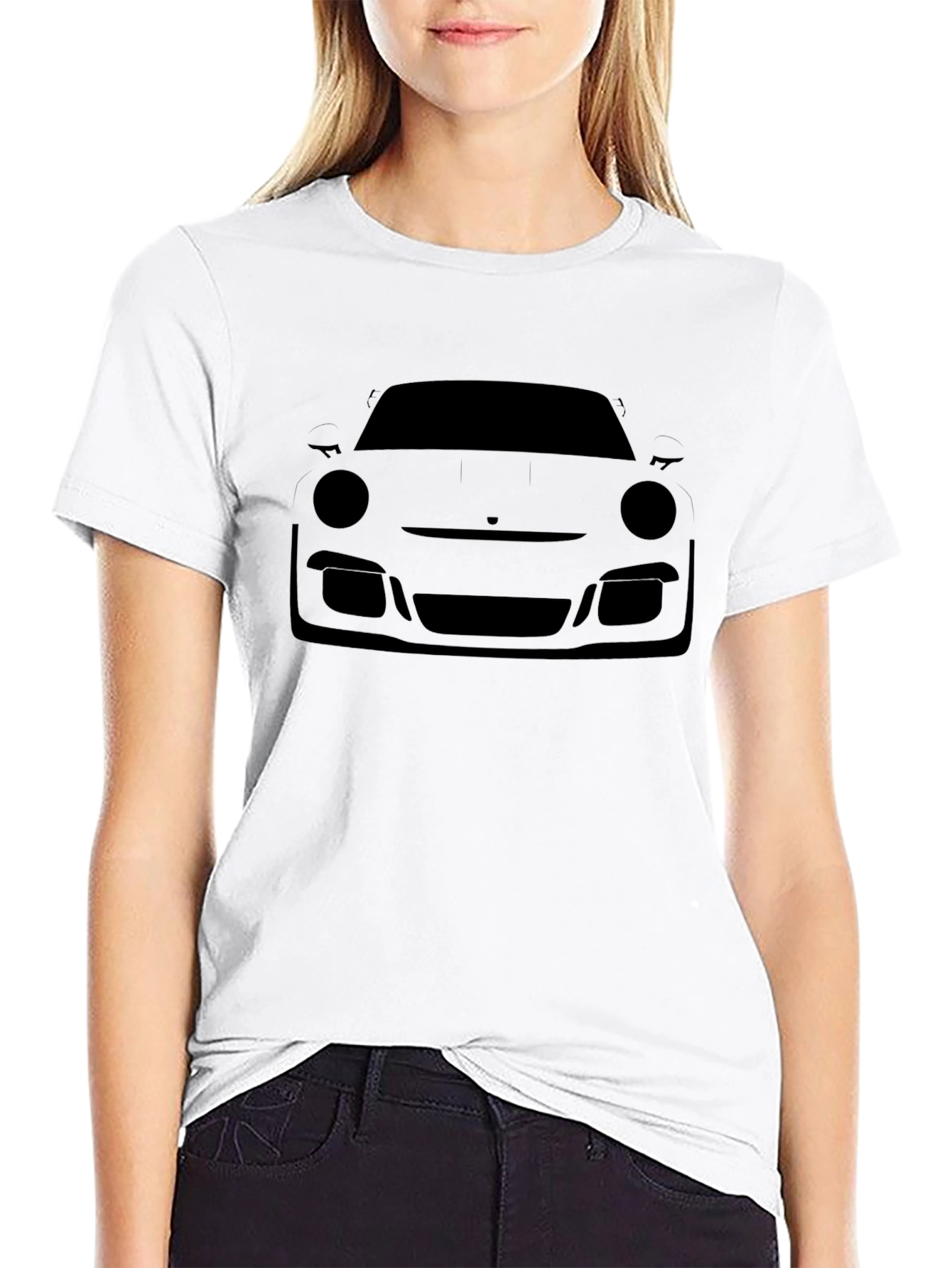 Porsche Silhouette Black T-Shirt - Mens Casual Tee