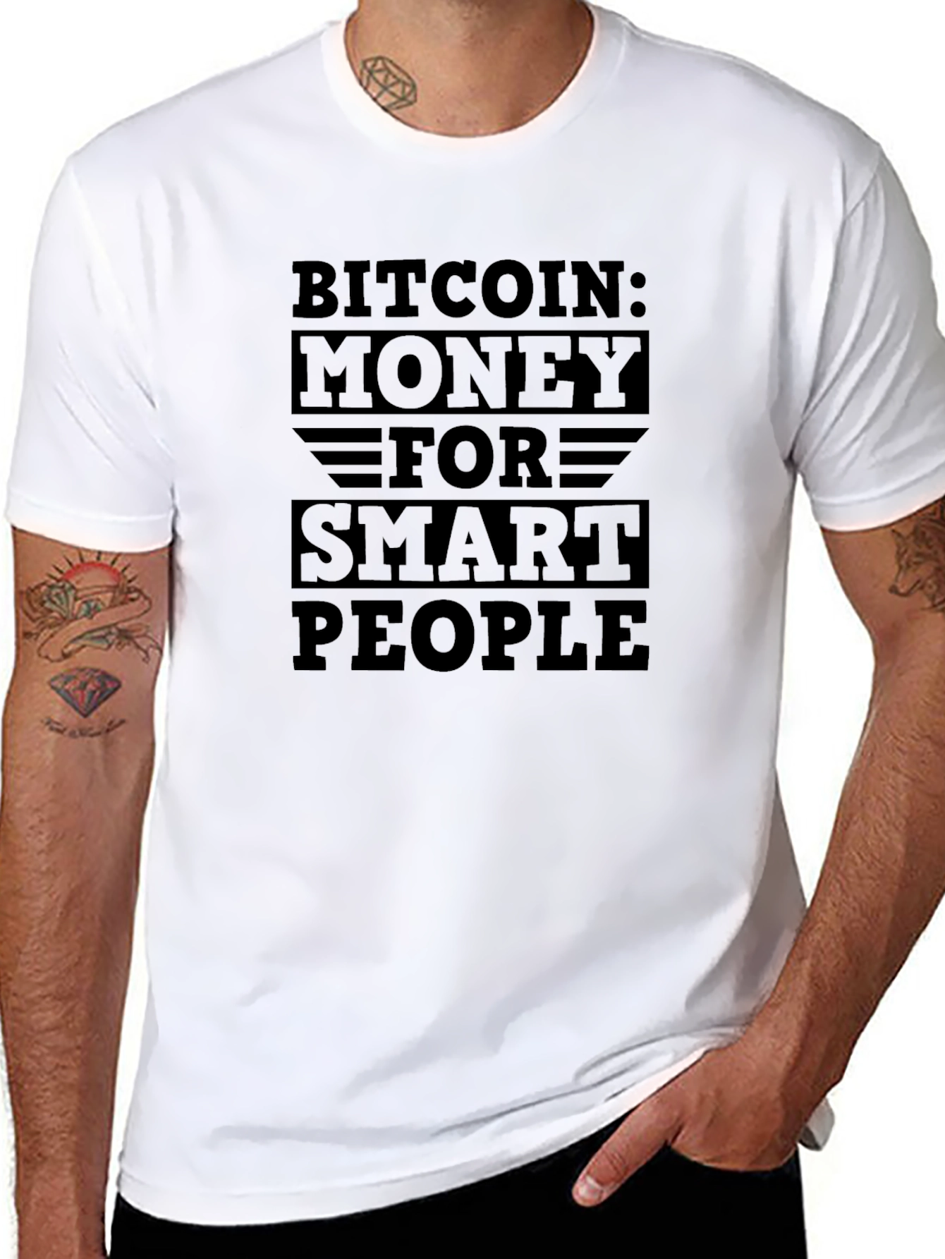 Bitcoin Money for Smart People Black T-Shirt