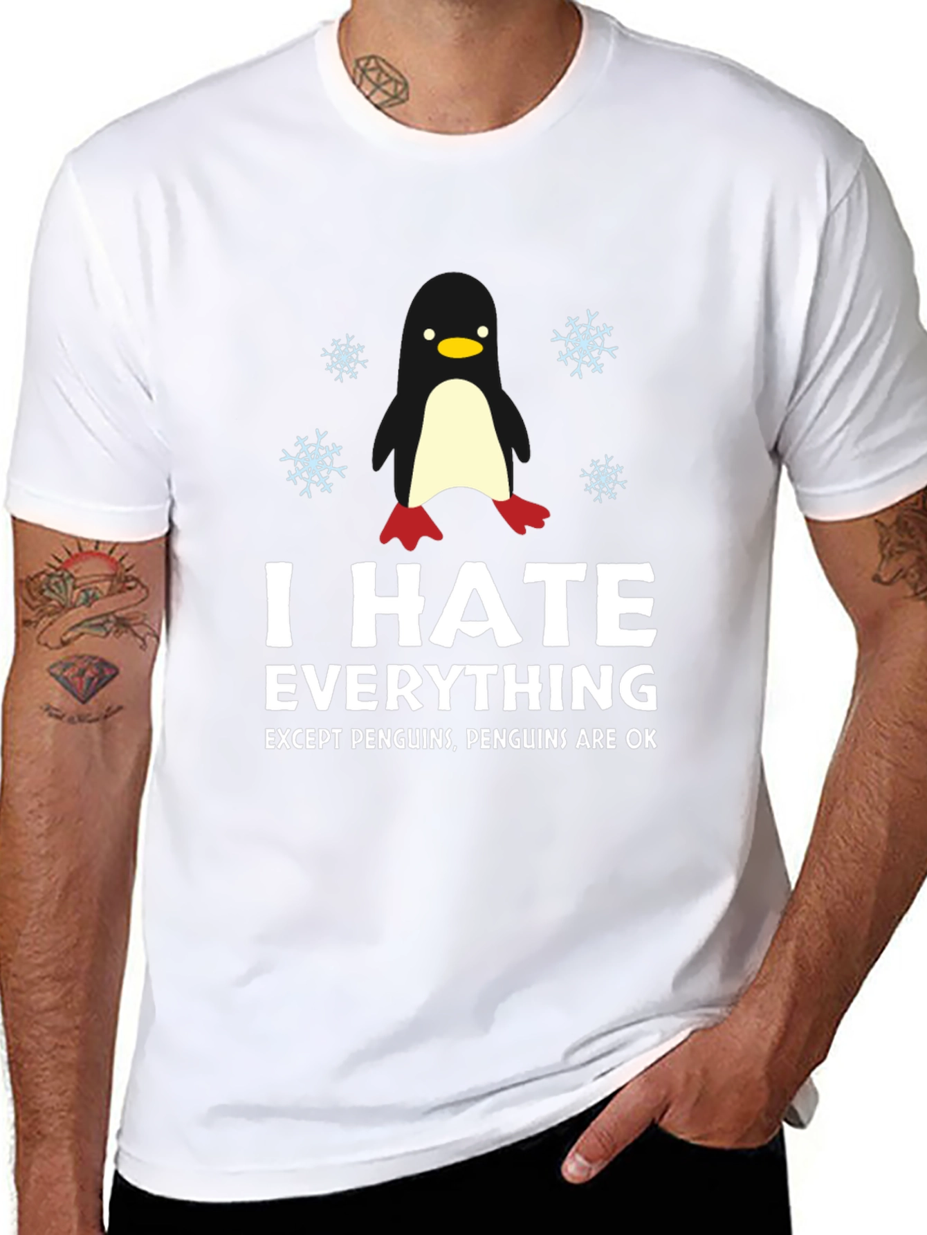 I Hate Everything Penguin Graphic Tee