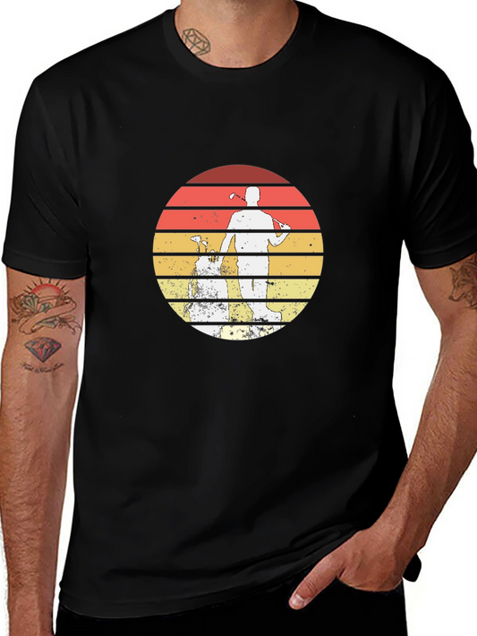 Retro Golf Sunset Graphic T-Shirt