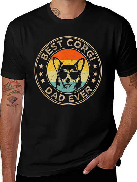 Best Corgi Dad Ever T-Shirt - Unique Dog Lover Gift