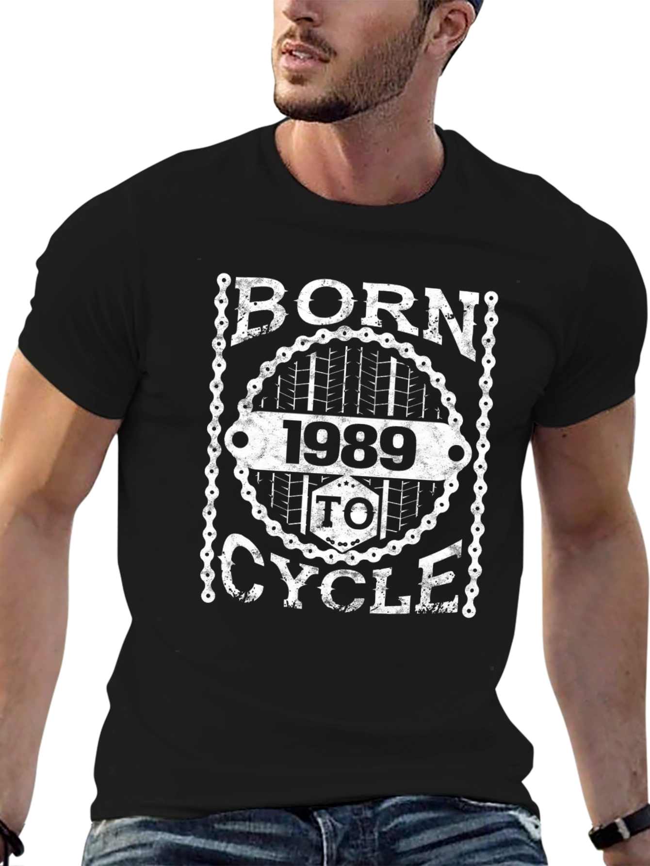 Born 1989 to Cycle Black Graphic Tee