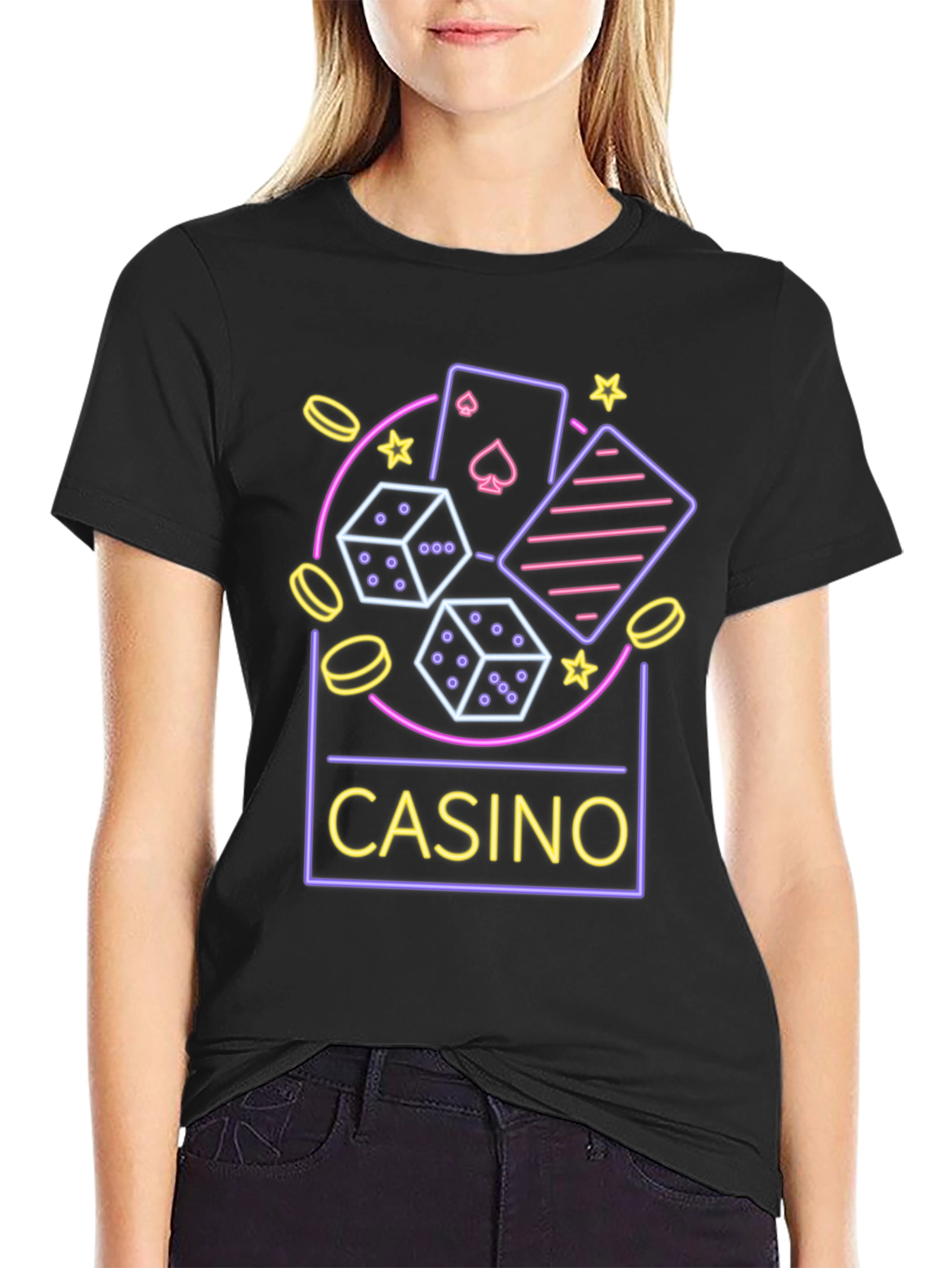 Casino Neon Graphic T-Shirt