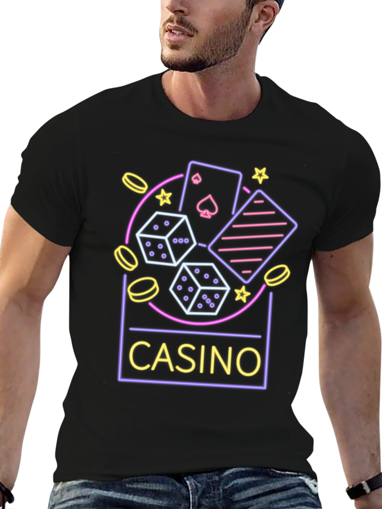 Casino Neon Graphic T-Shirt