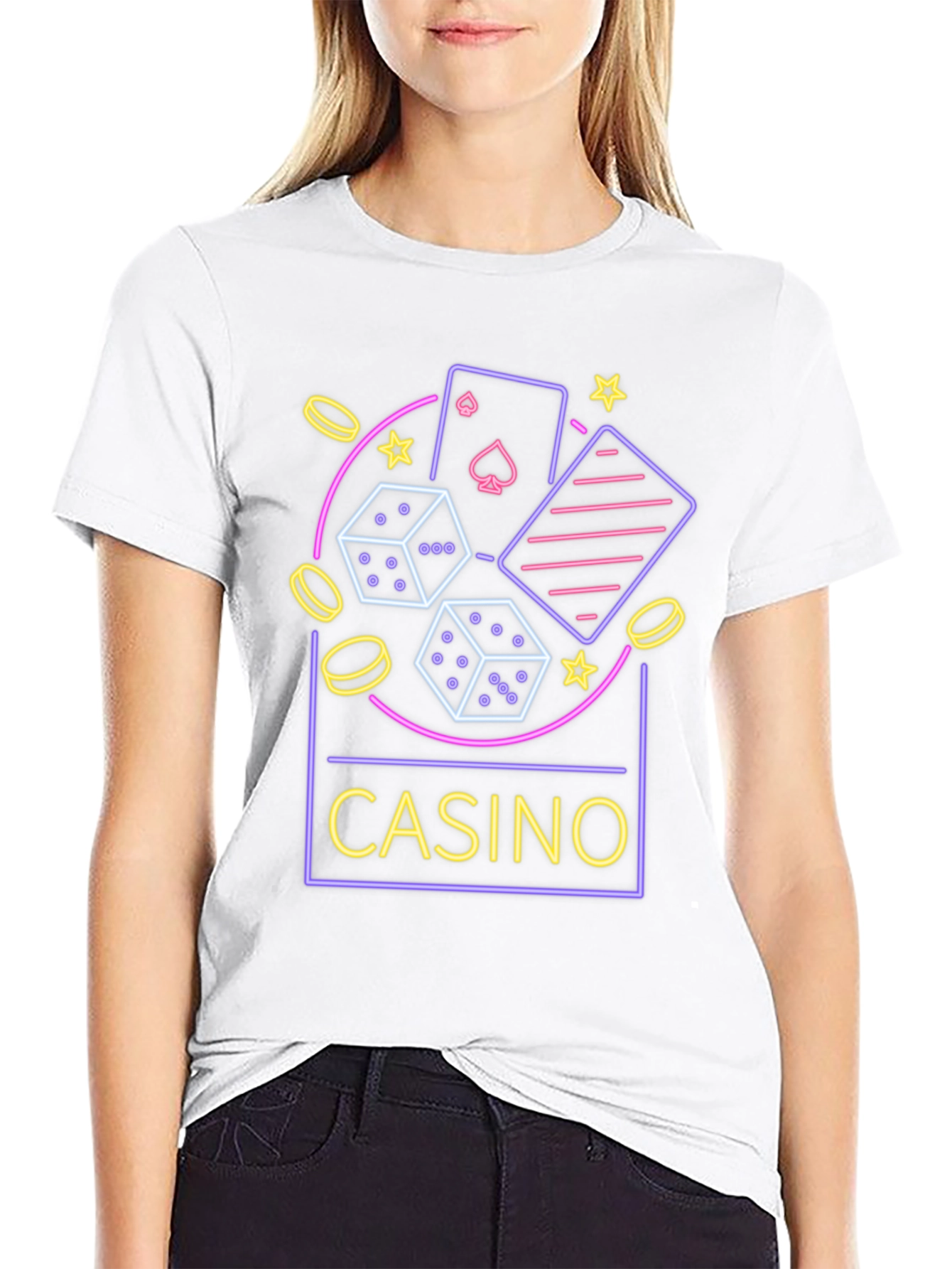 Casino Neon Graphic T-Shirt