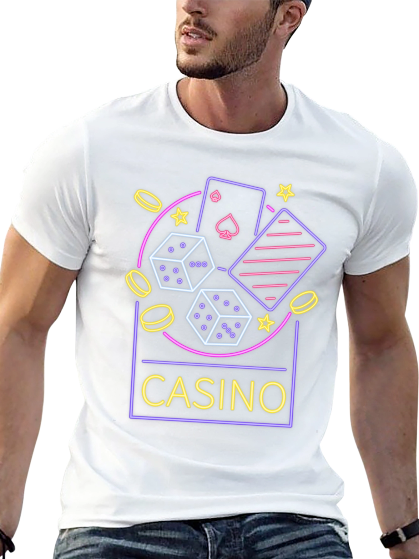 Casino Neon Graphic T-Shirt