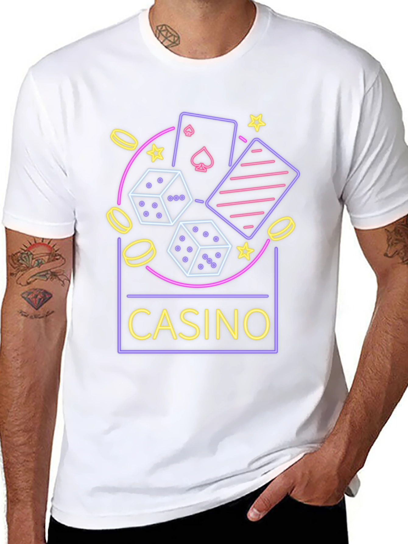 Casino Neon Graphic T-Shirt