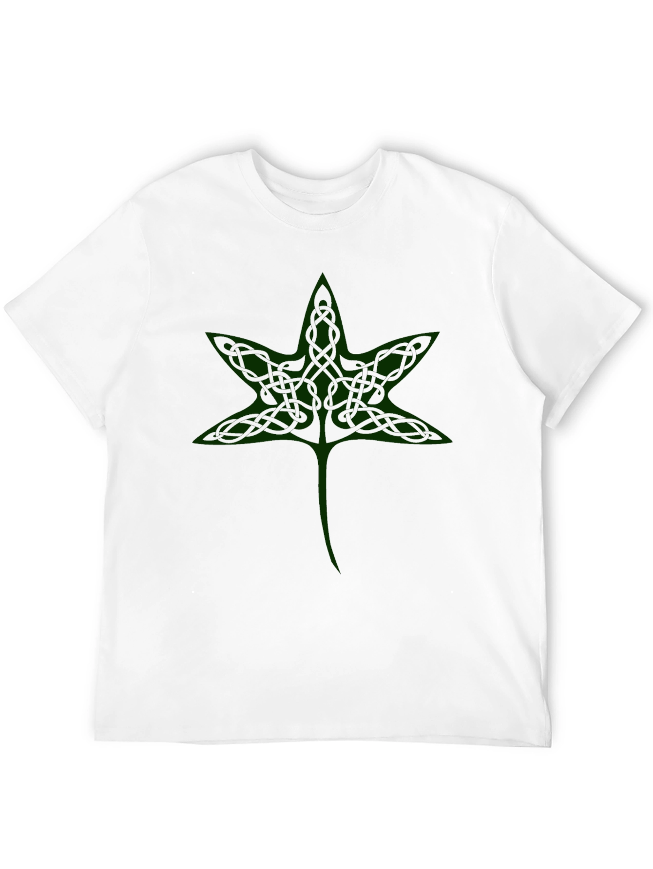 Celtic Knot Leaf Black T-Shirt