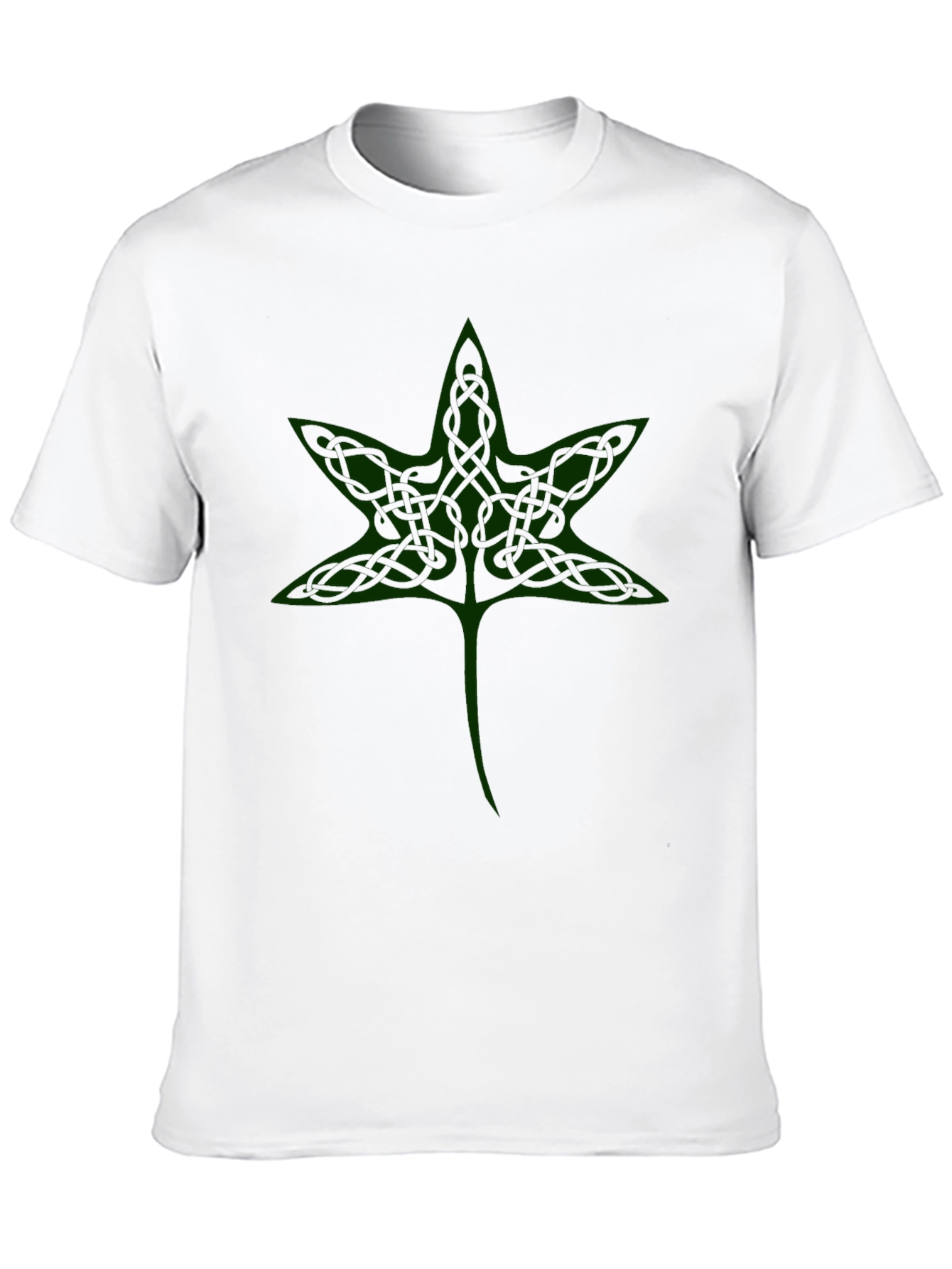 Celtic Knot Leaf Black T-Shirt
