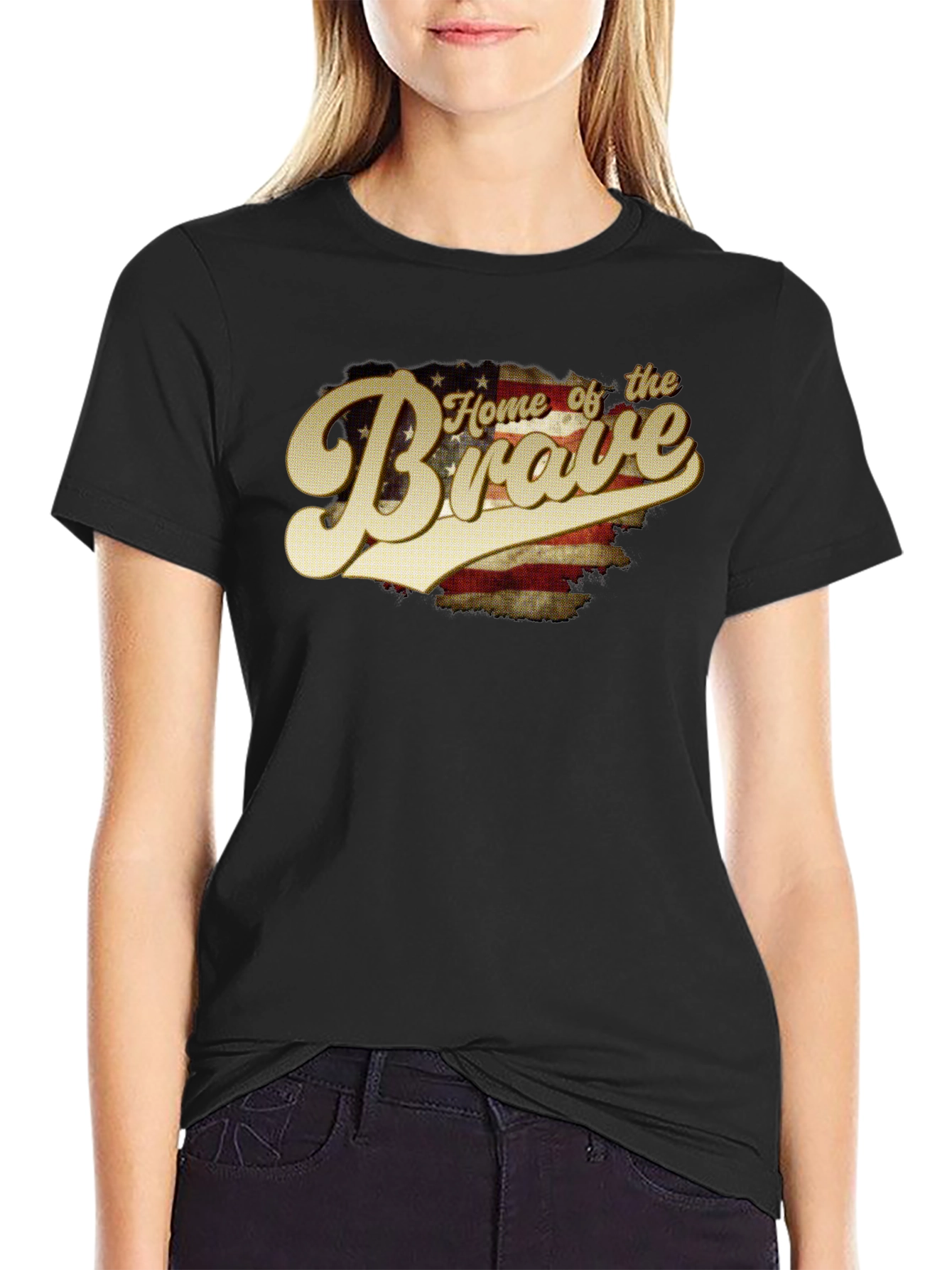 Home of the Brave Patriotic Graphic Tee