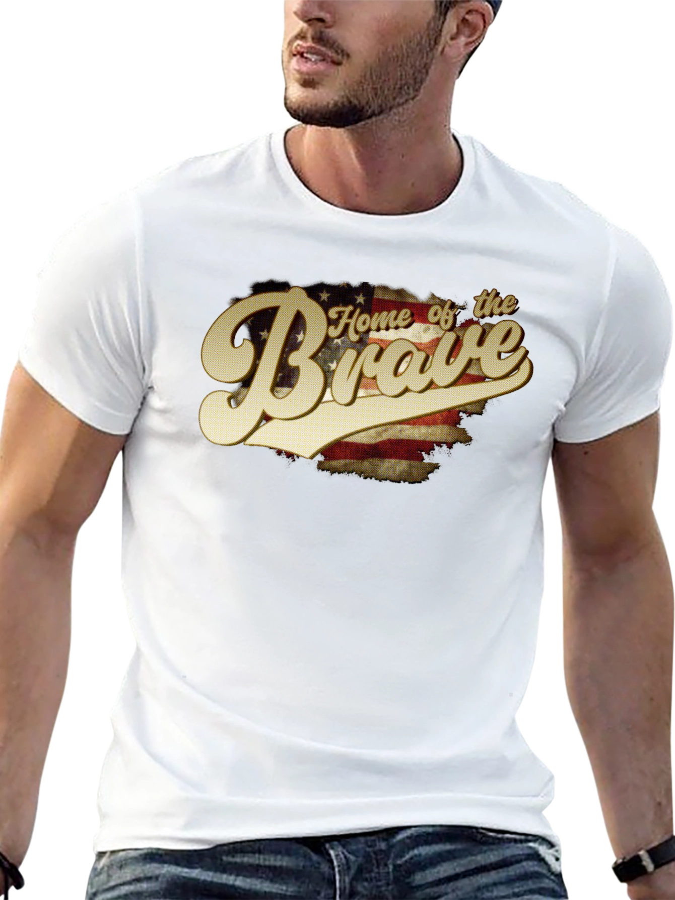 Home of the Brave Patriotic Graphic Tee
