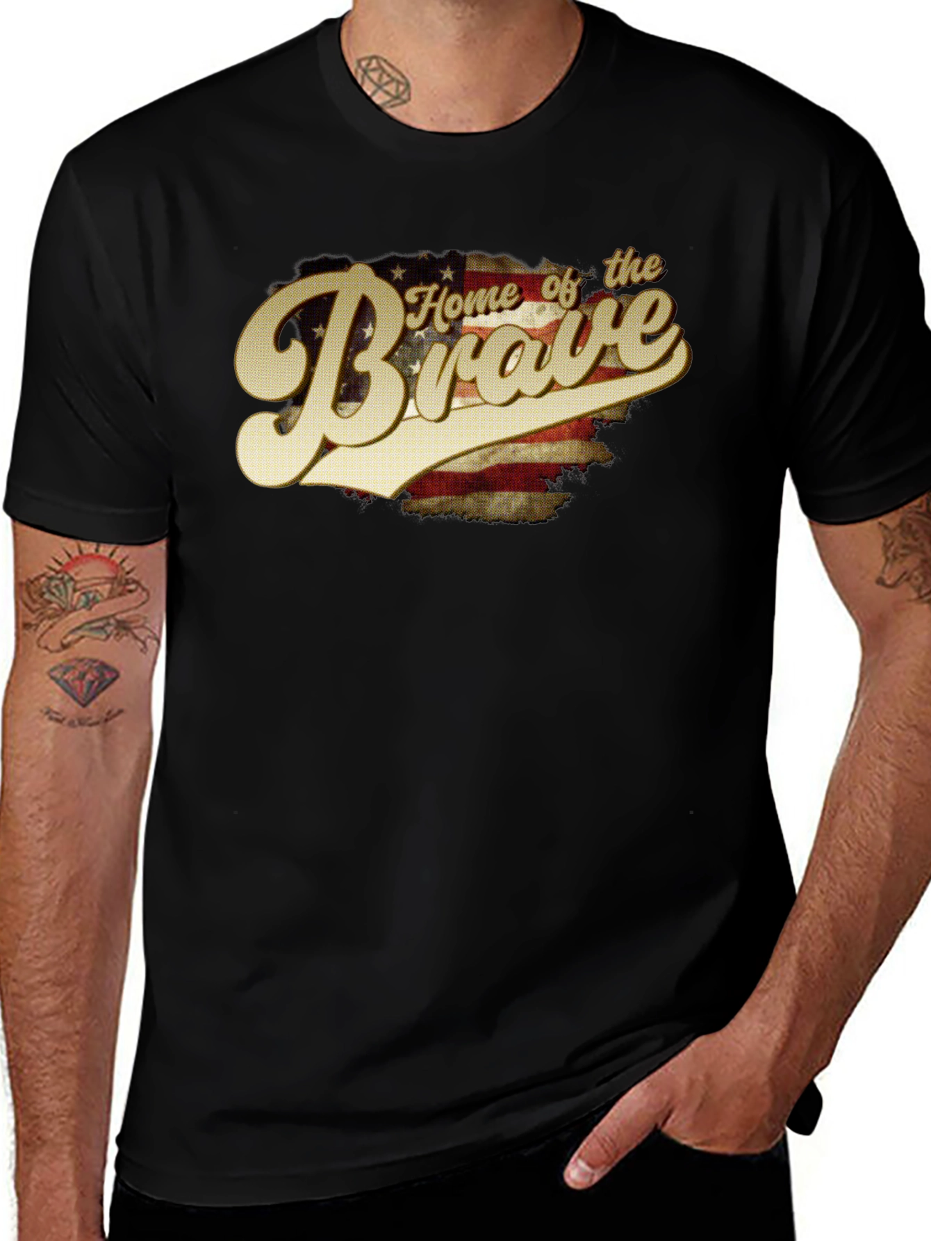 Home of the Brave Patriotic Graphic Tee