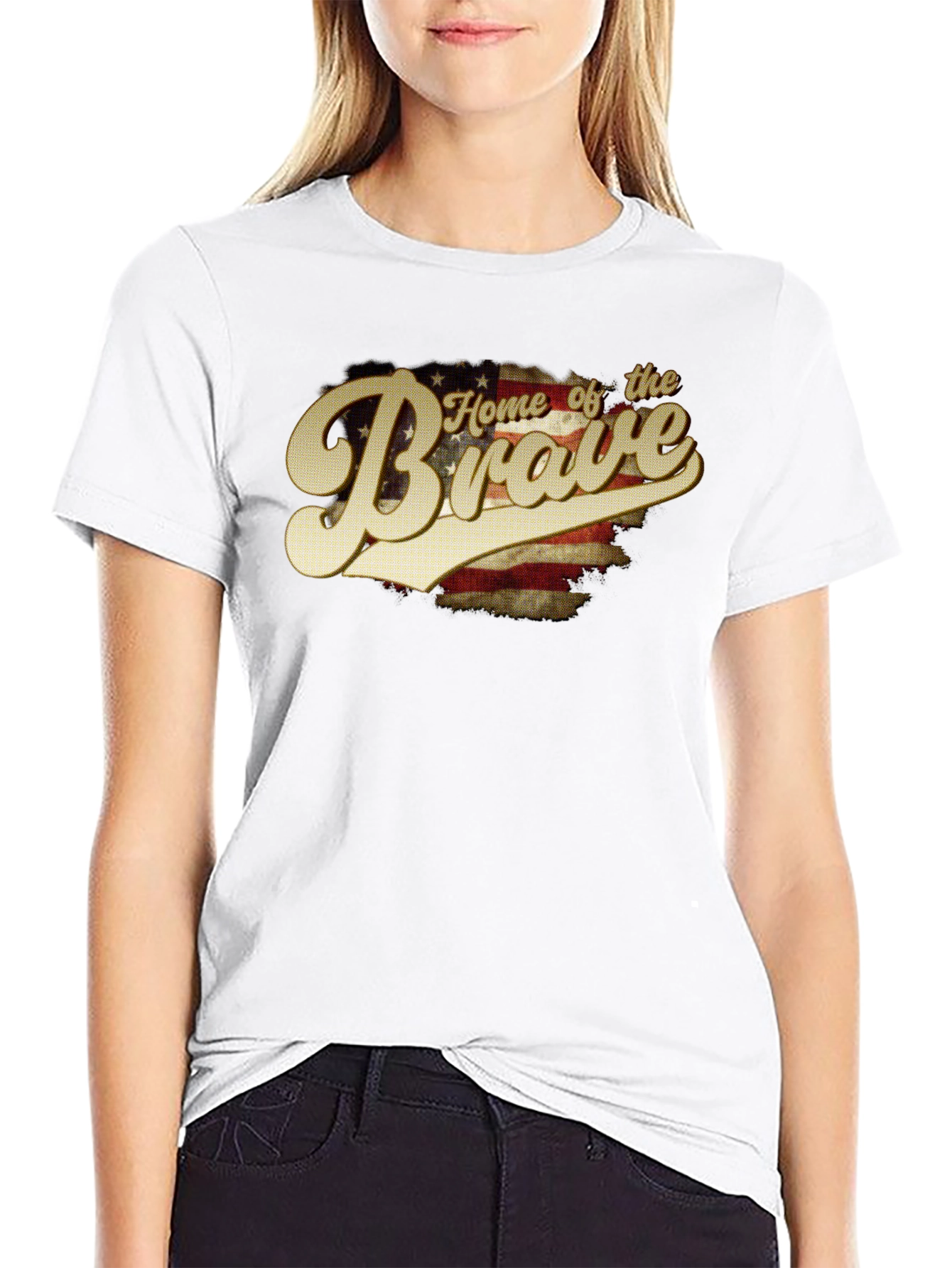 Home of the Brave Patriotic Graphic Tee