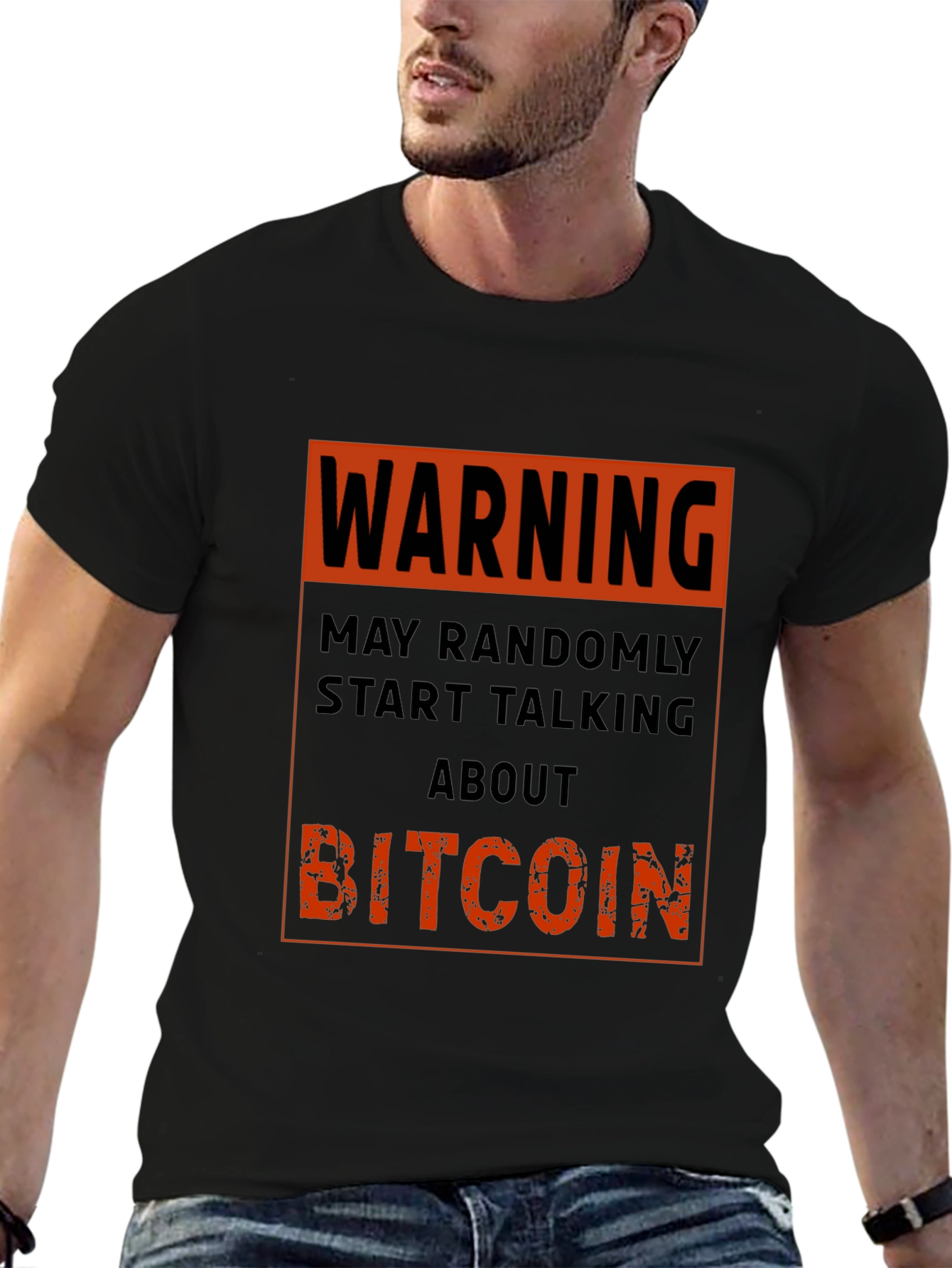 Warning Bitcoin T-Shirt - Funny Crypto Tee