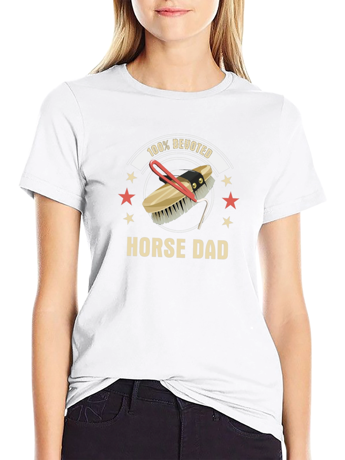 Horse Dad 100% Devoted T-Shirt