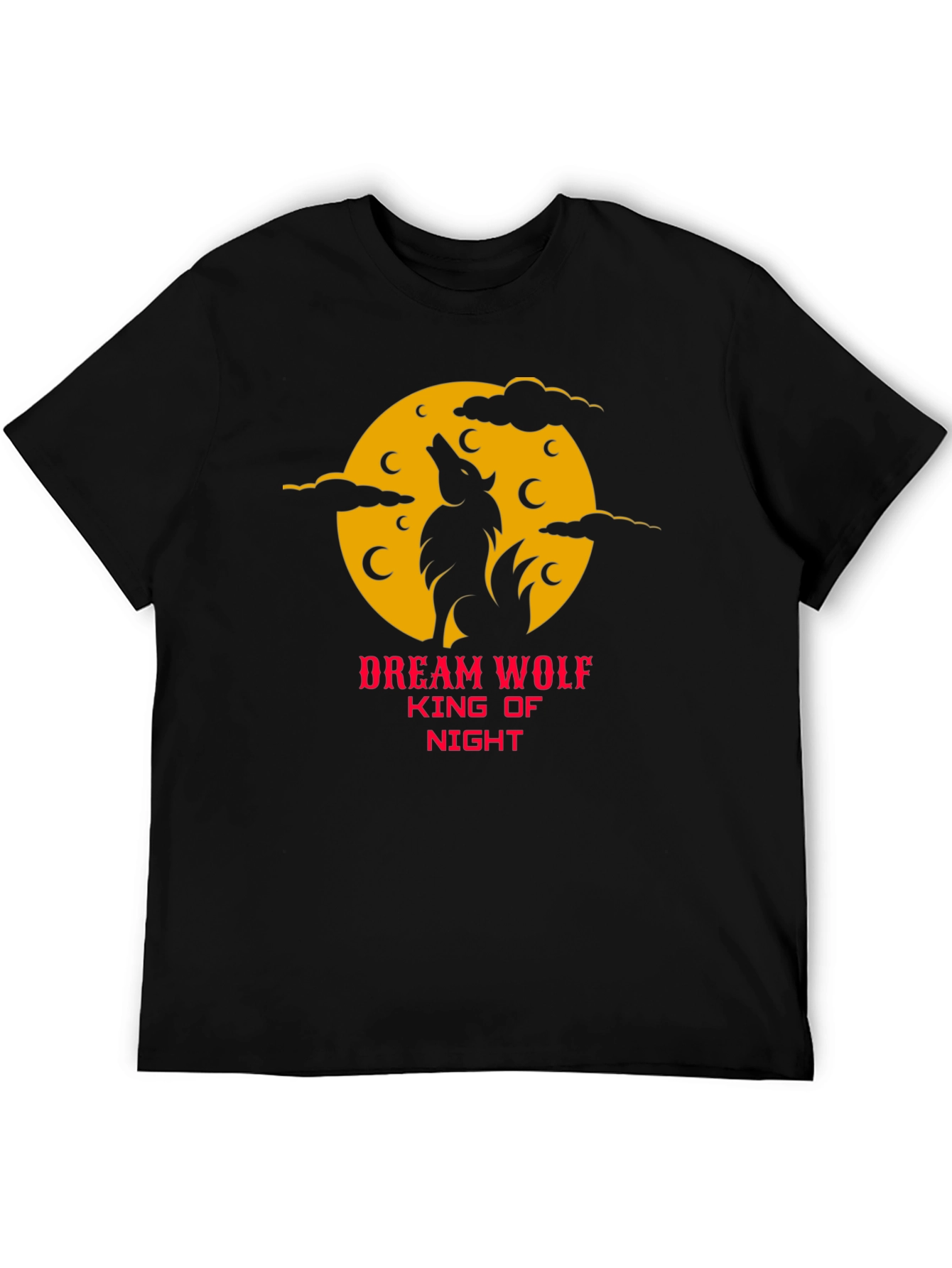 Dream Wolf King of Night Graphic T-Shirt
