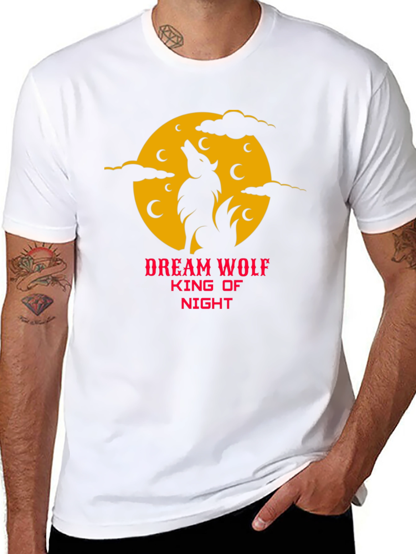 Dream Wolf King of Night Graphic T-Shirt