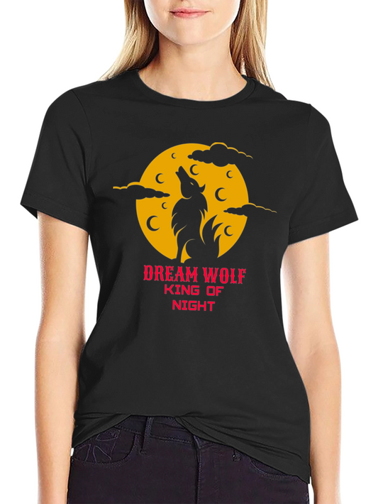 Dream Wolf King of Night Graphic T-Shirt