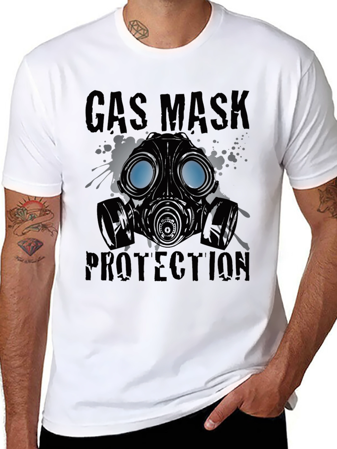 Gas Mask Protection T-Shirt - Cool Graphic Tee