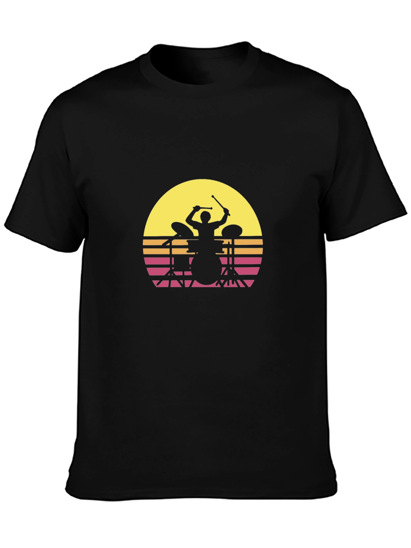 Retro Drummer Silhouette T-Shirt