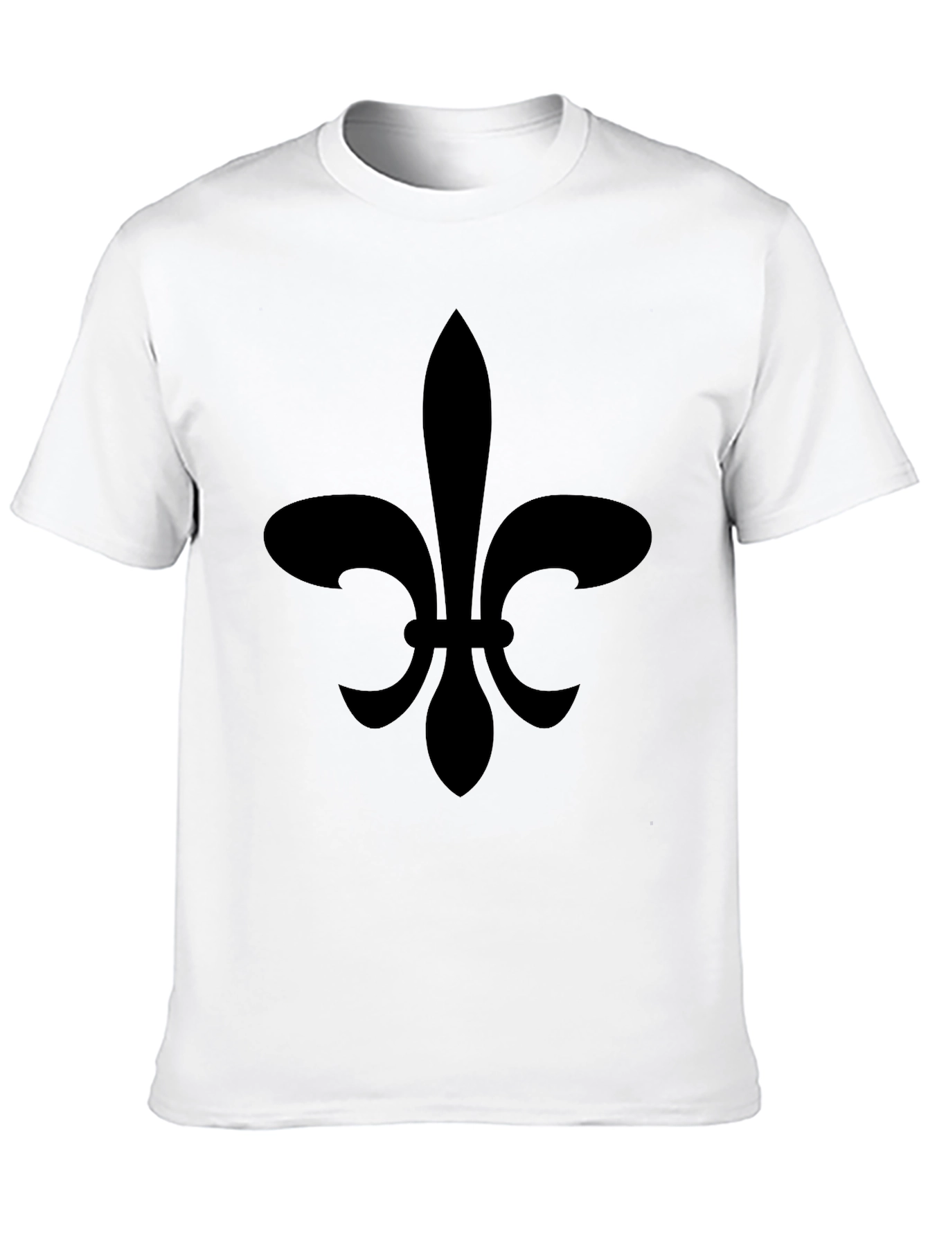 Fleur-de-Lis Graphic T-Shirt - Black Classic Style