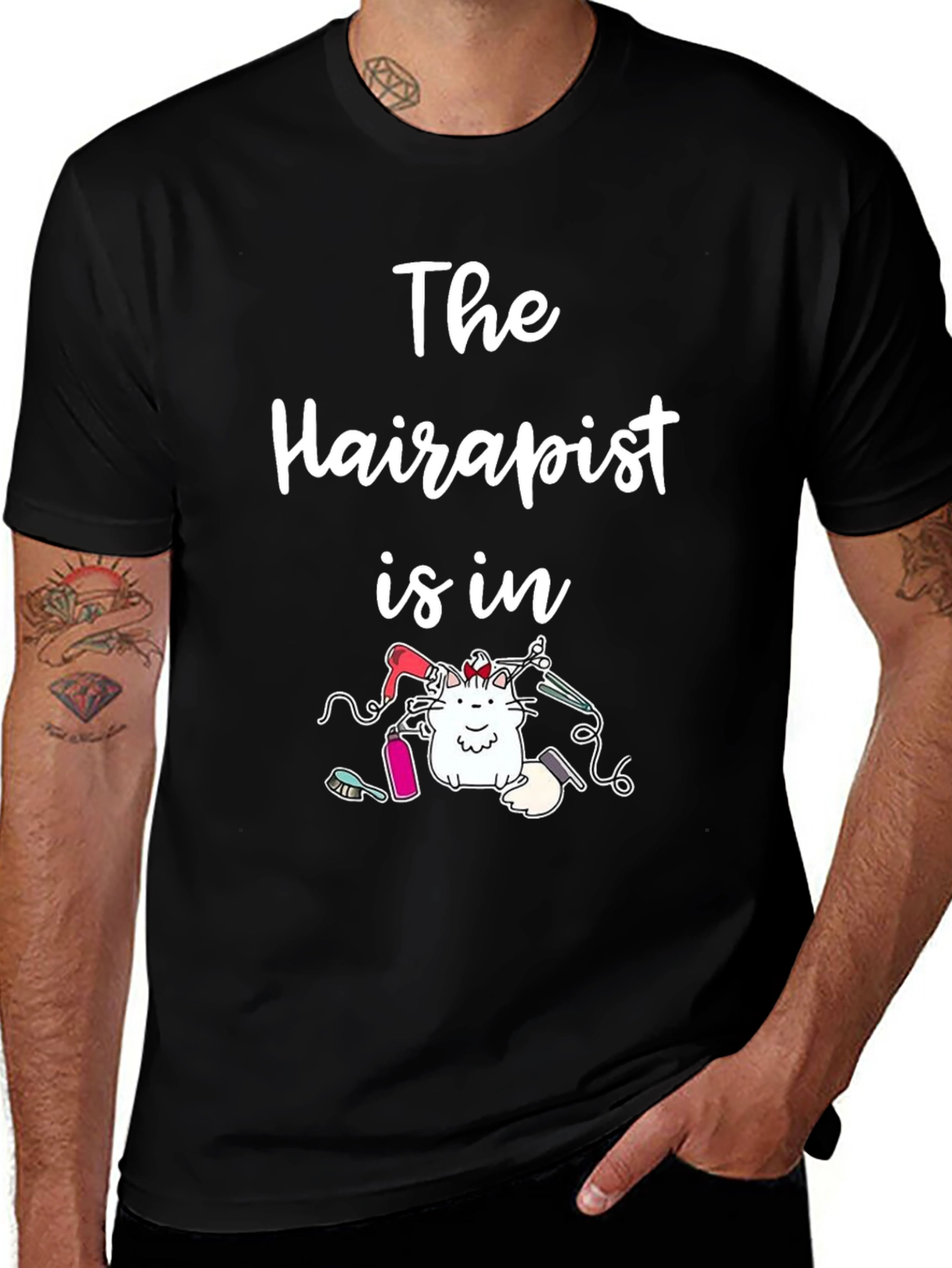 The Hairapist is in - Novelty T-Shirt