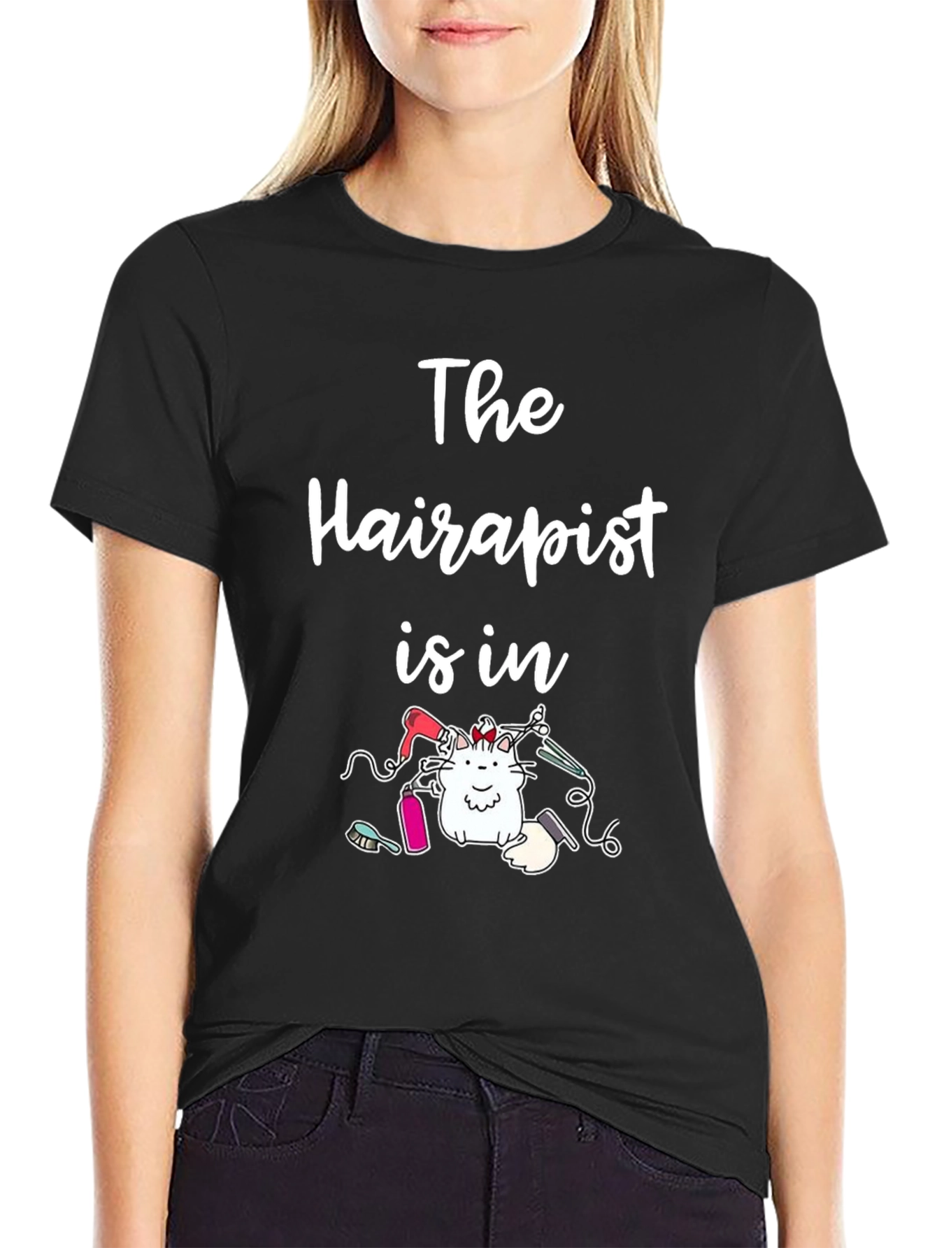 The Hairapist is in - Novelty T-Shirt
