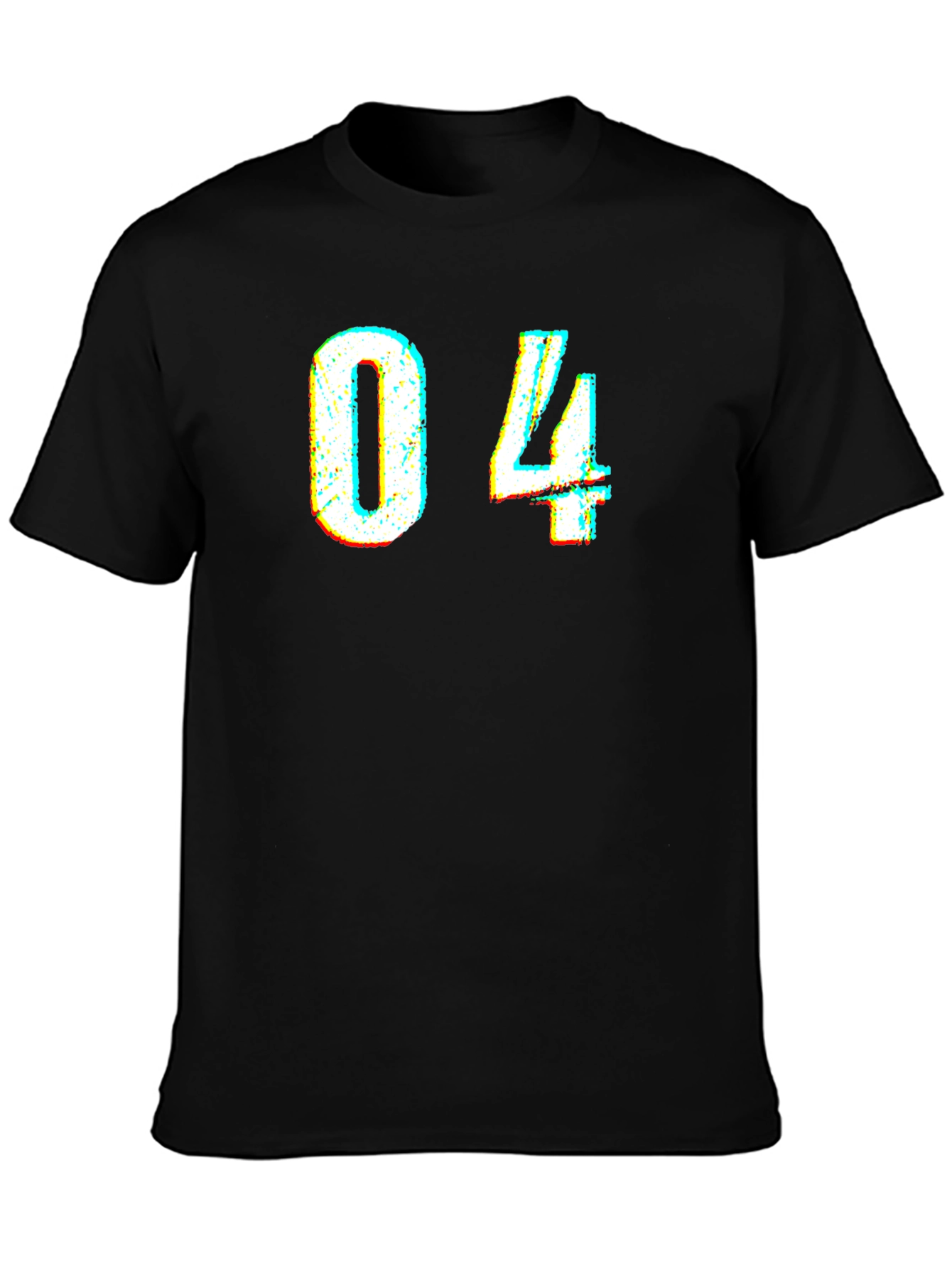Distressed 04 Graphic Black T-Shirt