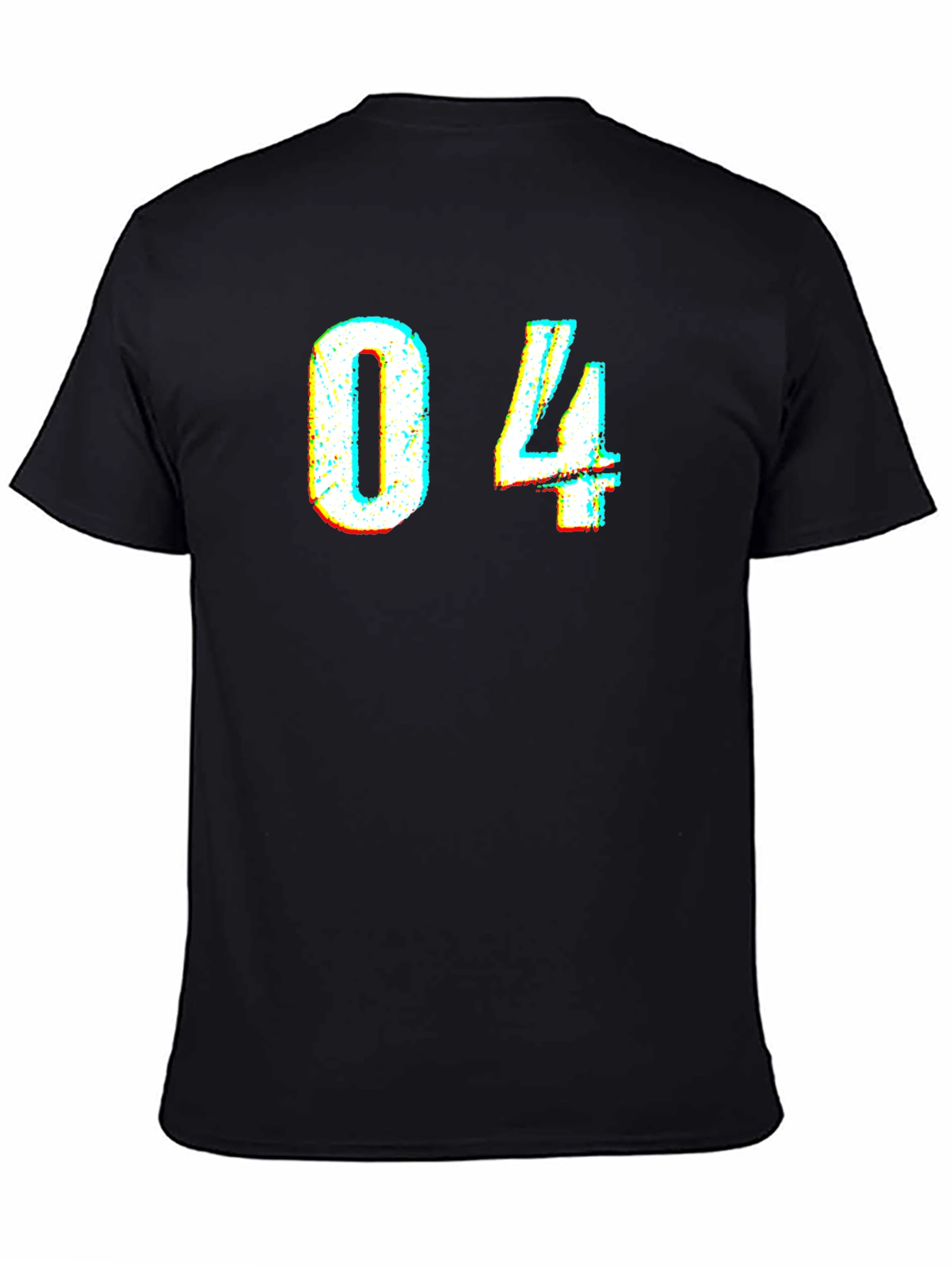 Distressed 04 Graphic Black T-Shirt