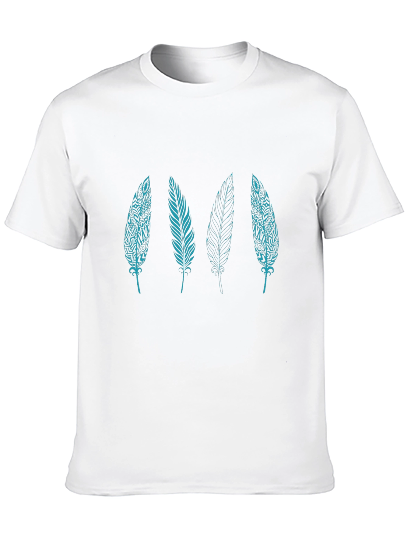 Feather Graphic T-Shirt - Black
