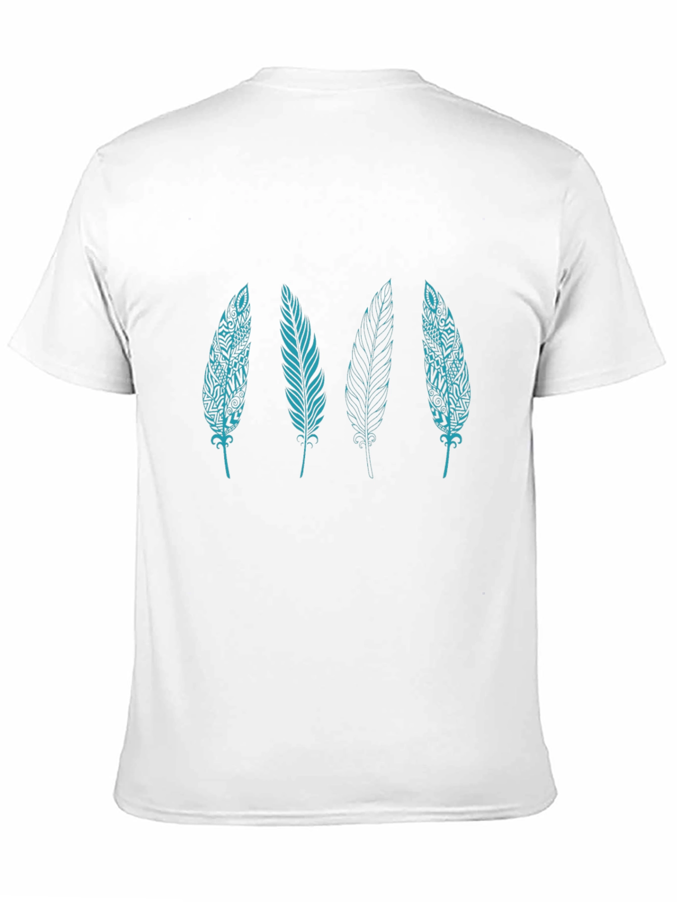 Feather Graphic T-Shirt - Black