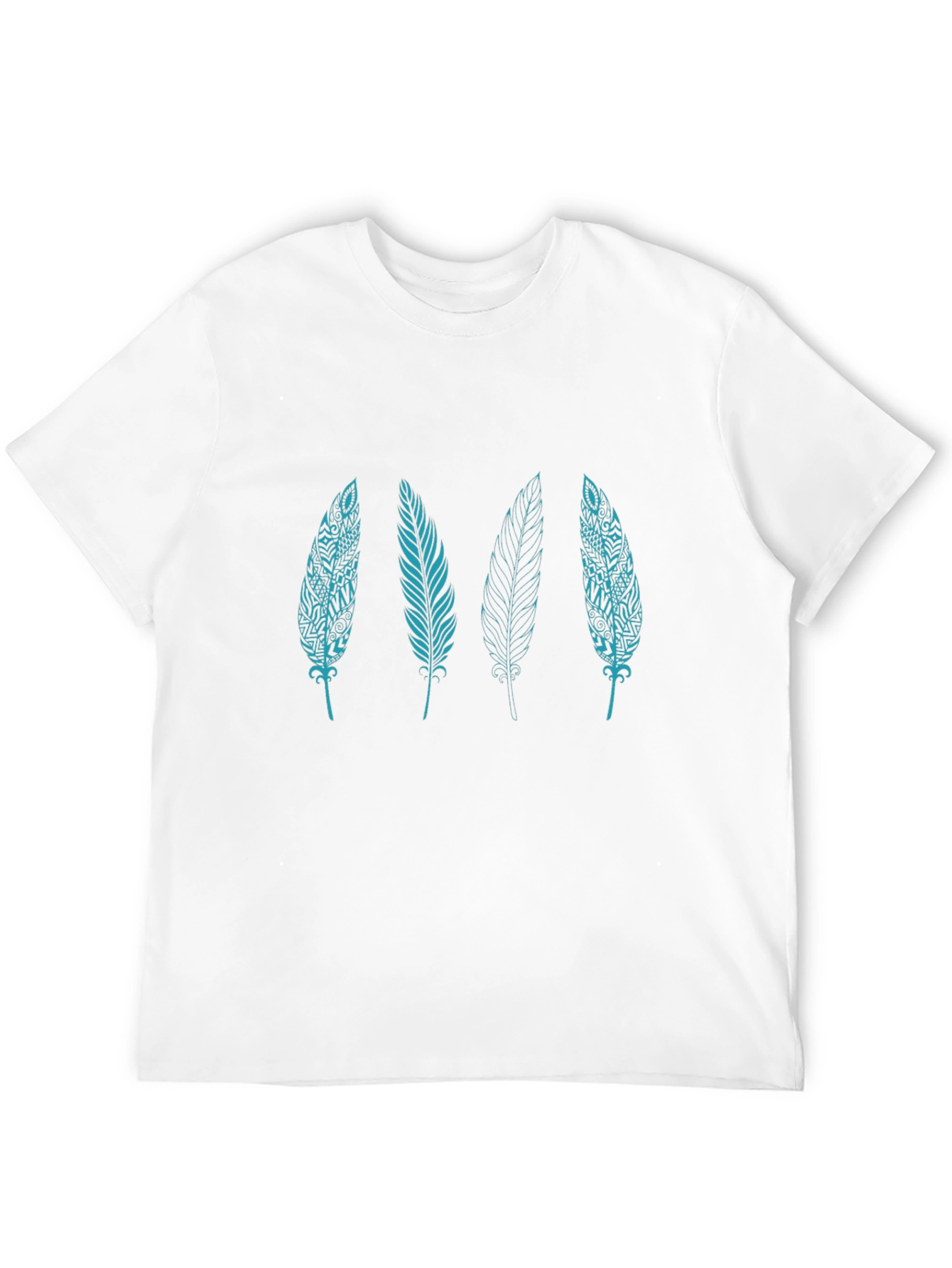 Feather Graphic T-Shirt - Black